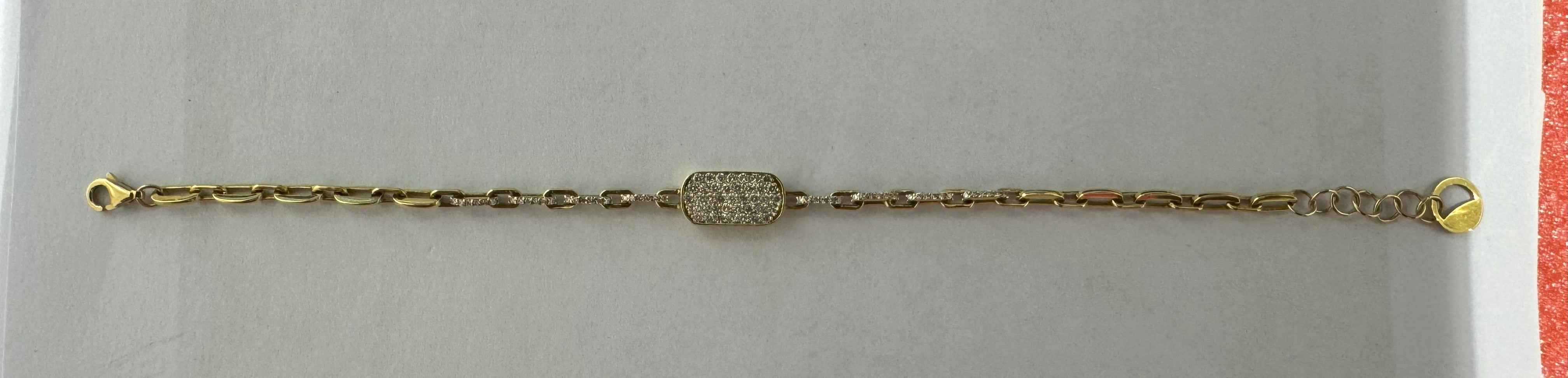 0.69 ct Diamond Bracelet in 18K Yellow Gold