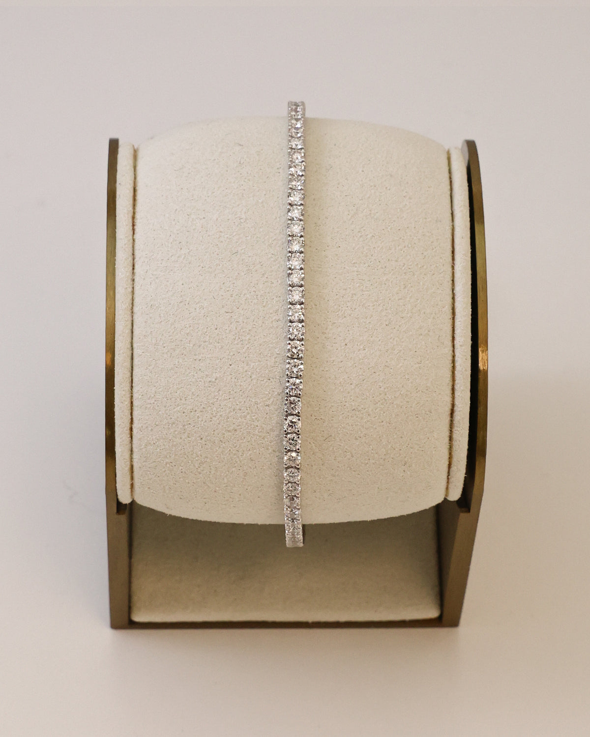 Natural Diamond Tennis Bracelet – 3.36 ct in 18K White Gold