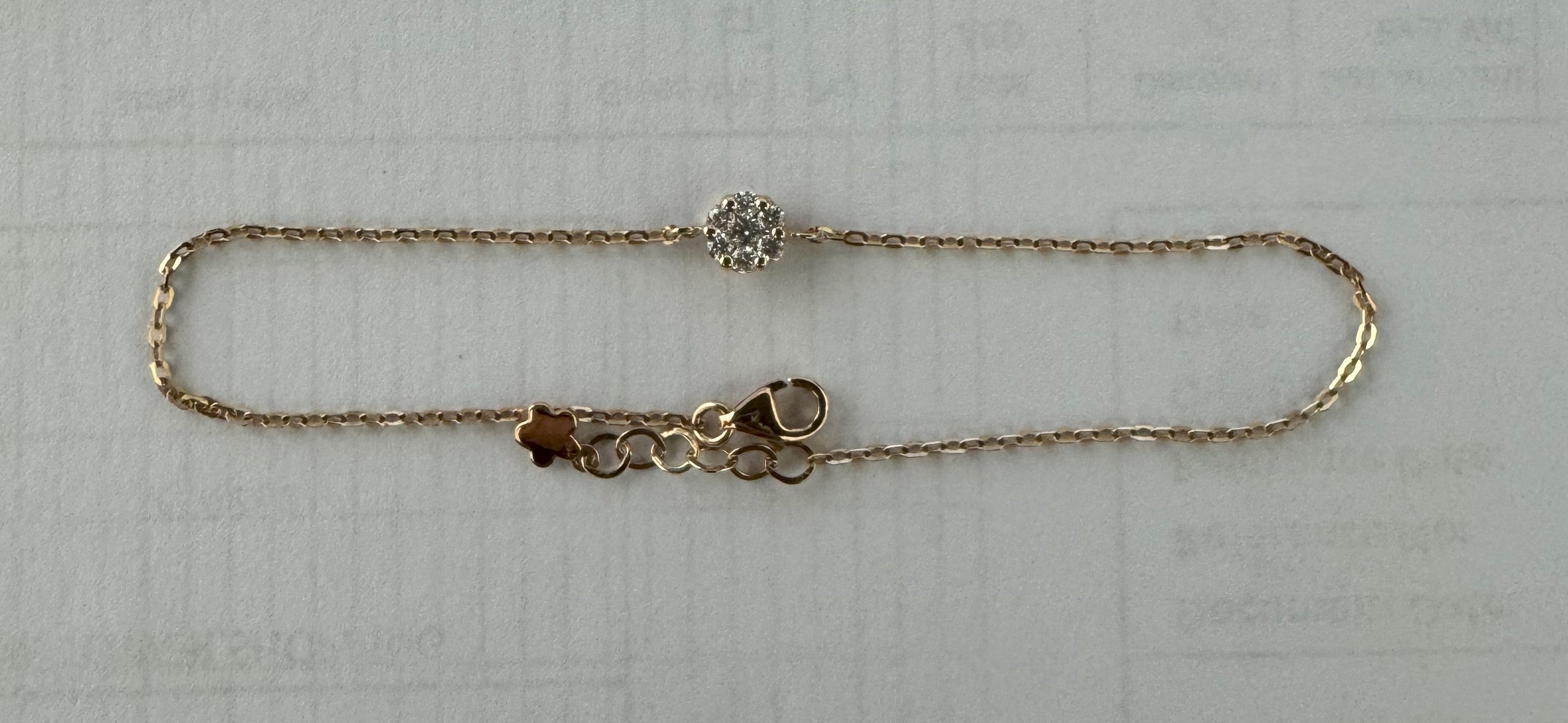 0.17 ct Diamond Chain Bracelet in 18K Rose Gold
