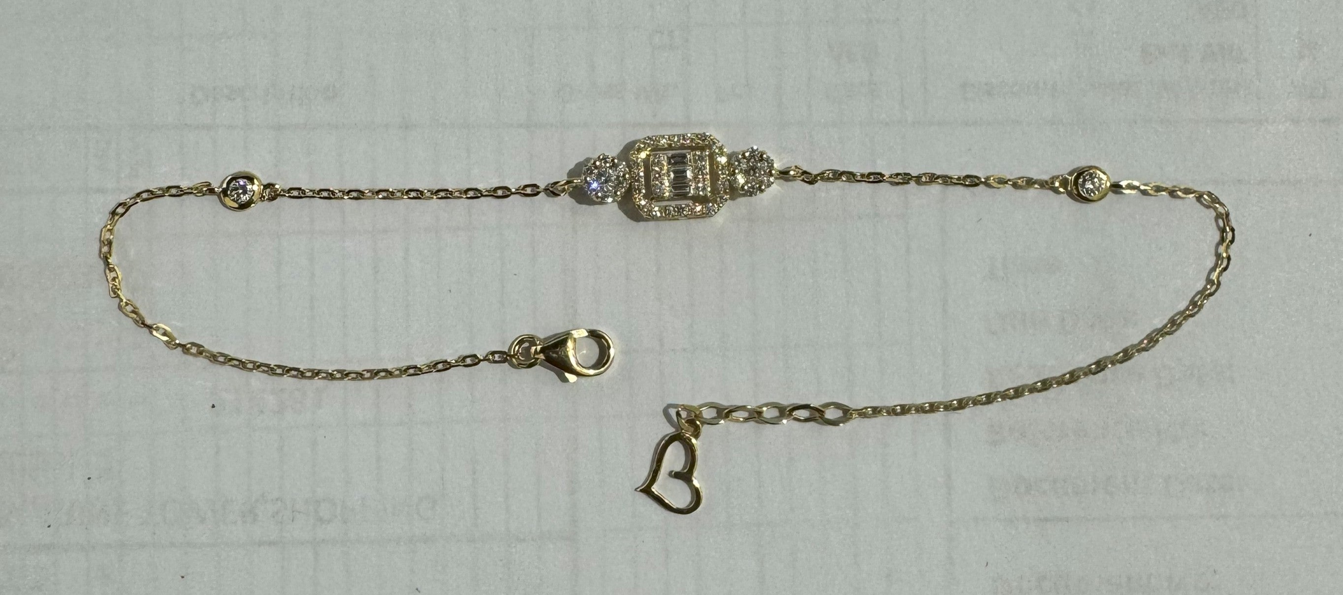 0.45 ct Diamond Chain Bracelet in 18K Yellow Gold