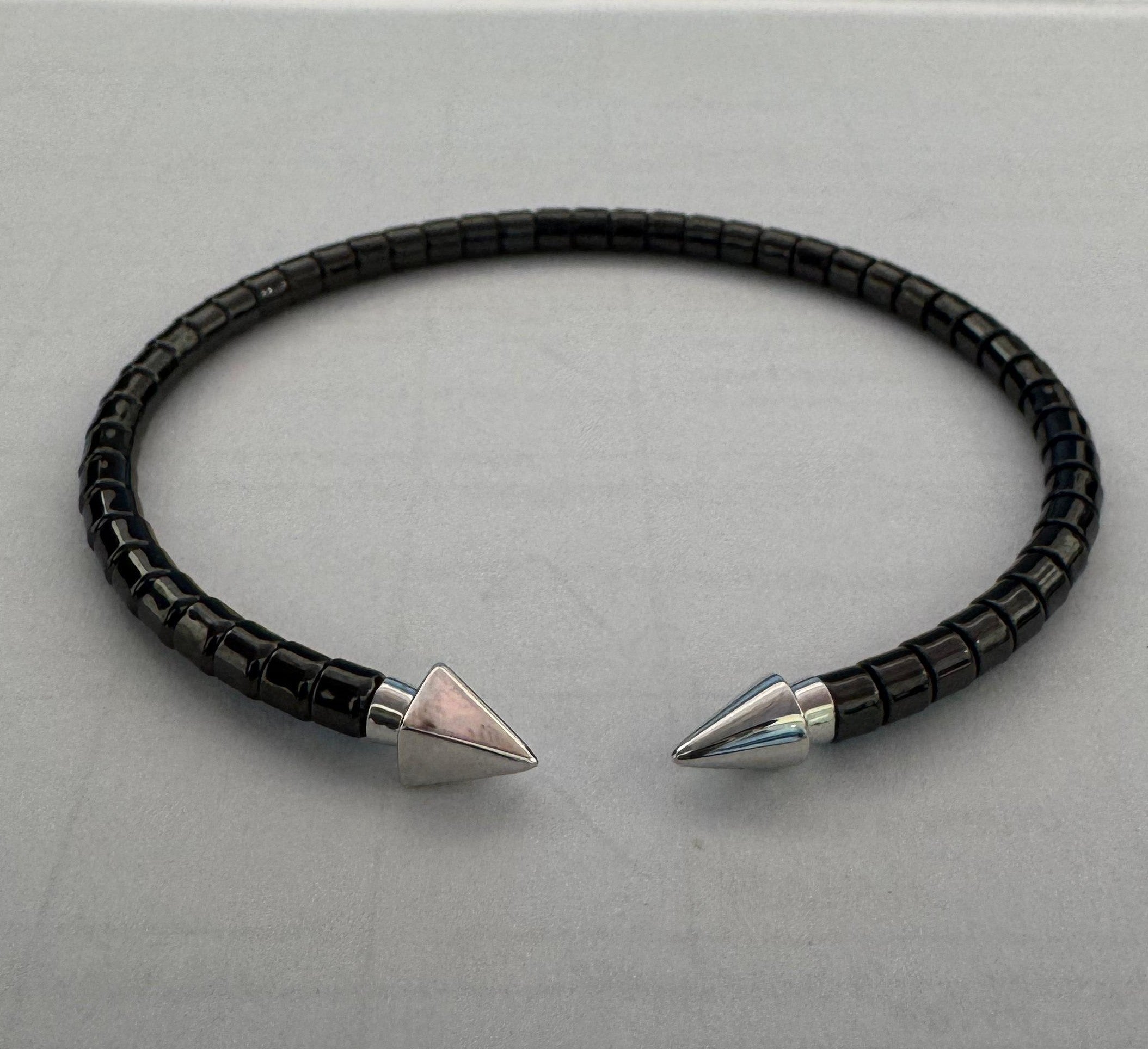 Black Ceramic Bracelet in 18K Rose Gold