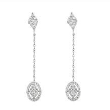 0.69 ct Diamond Earrings in 18K White Gold