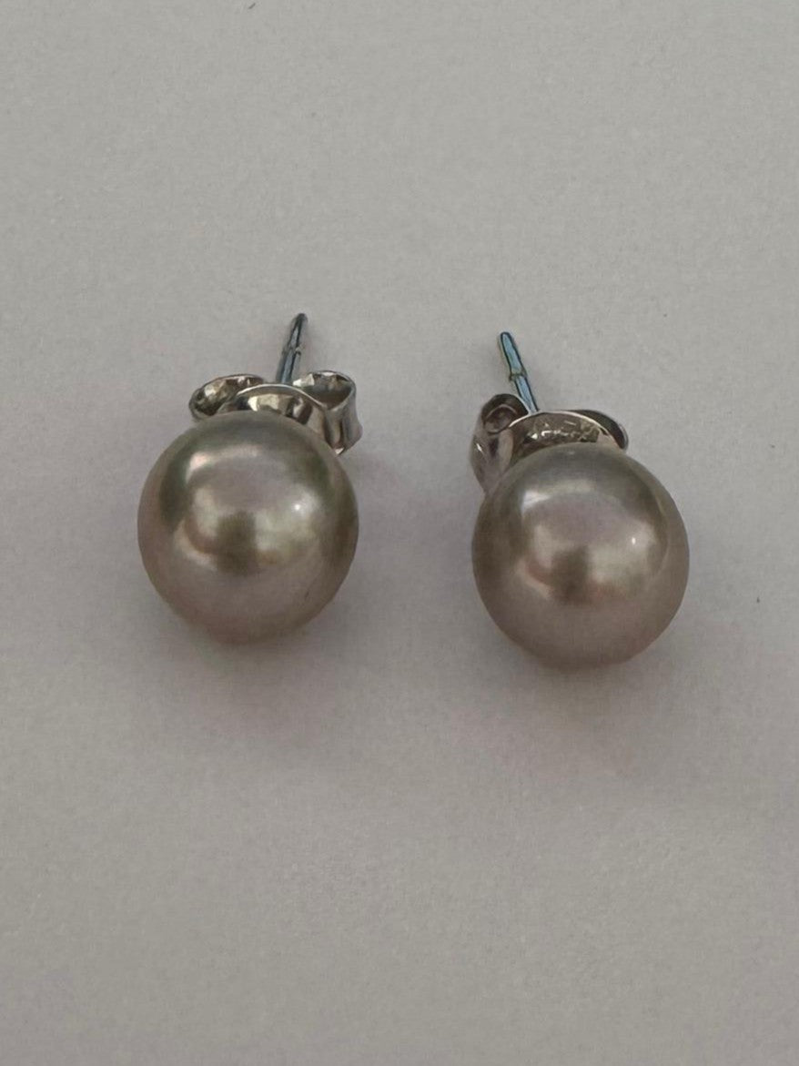 Pear cut pearl 18k rose gold earring