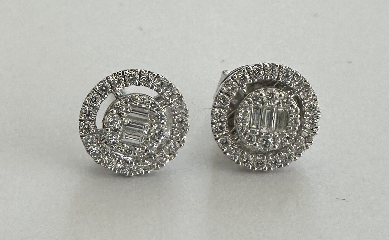 0.44 ct Round Diamond Stud Earrings