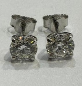 2.04 ct lab grown diamond 18k white gold earring