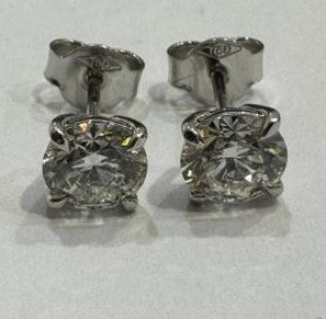 2.02 ct lab grown diamond 18k white gold earring