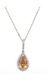 YELLOW SAPPHIRE DROP NECKLACE