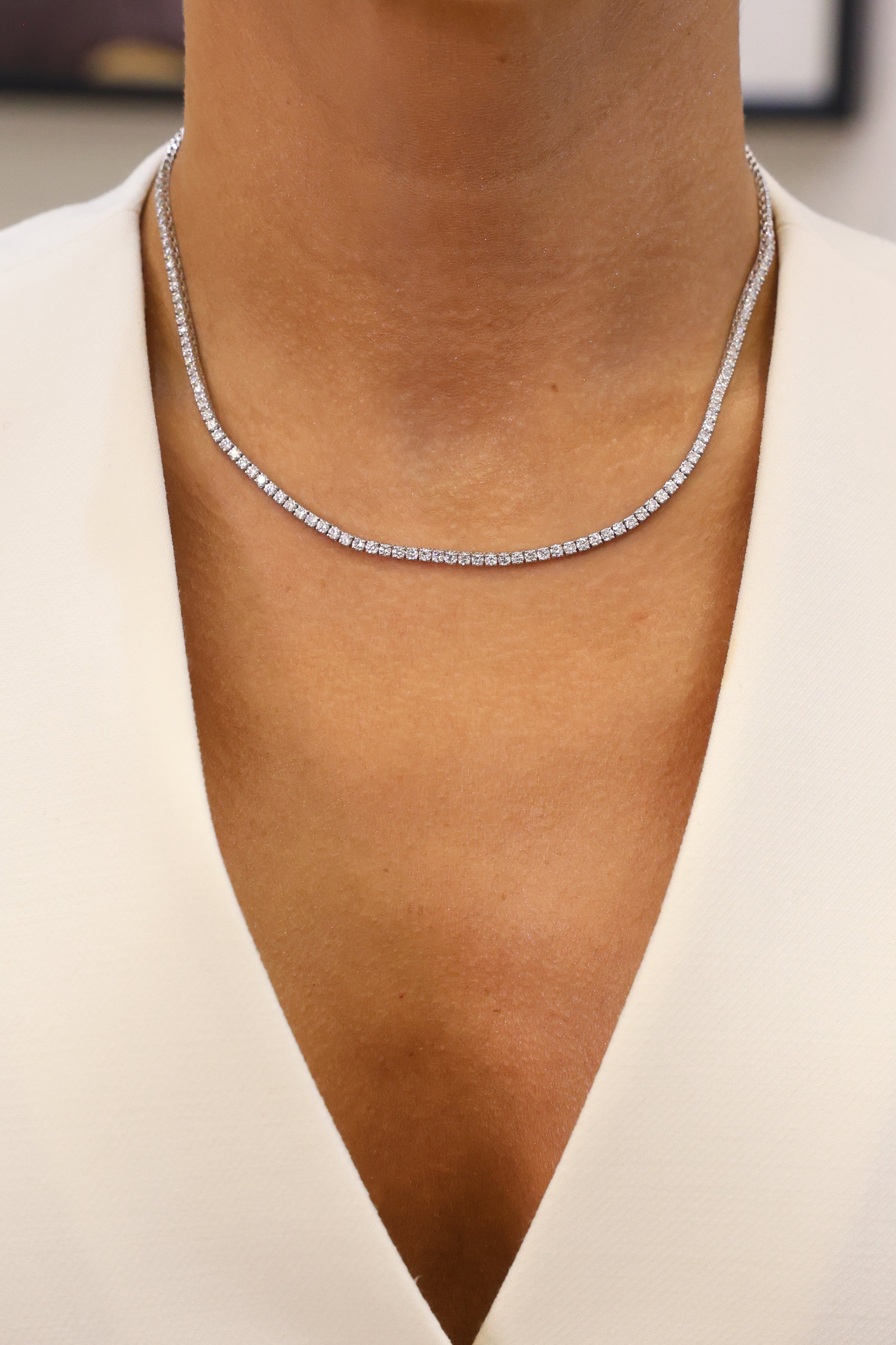 TENNIS NECKLACE LAB-GROWN DIAMOND - 9,15 CT.