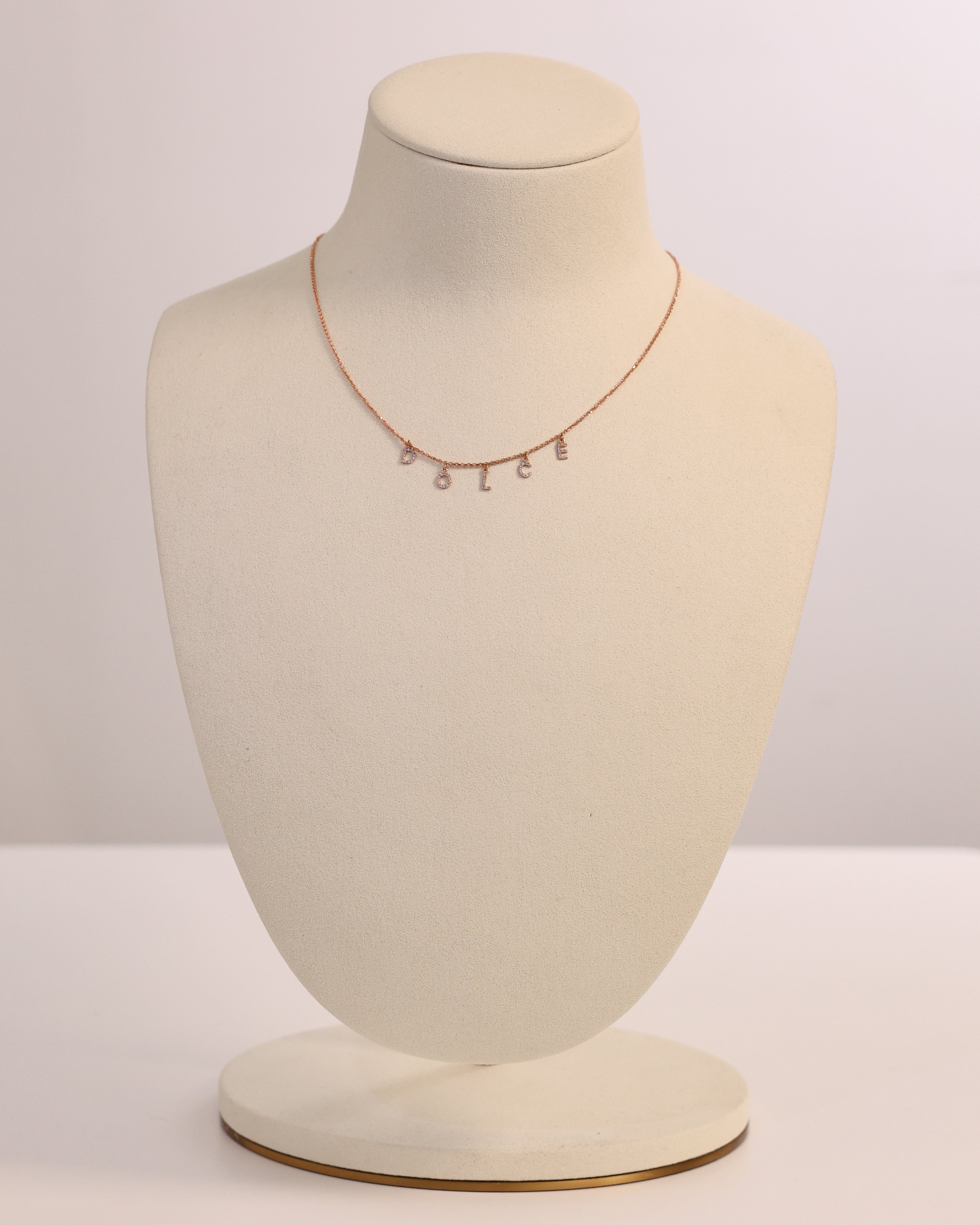 DOLCE DIAMOND LETTER NECKLACE