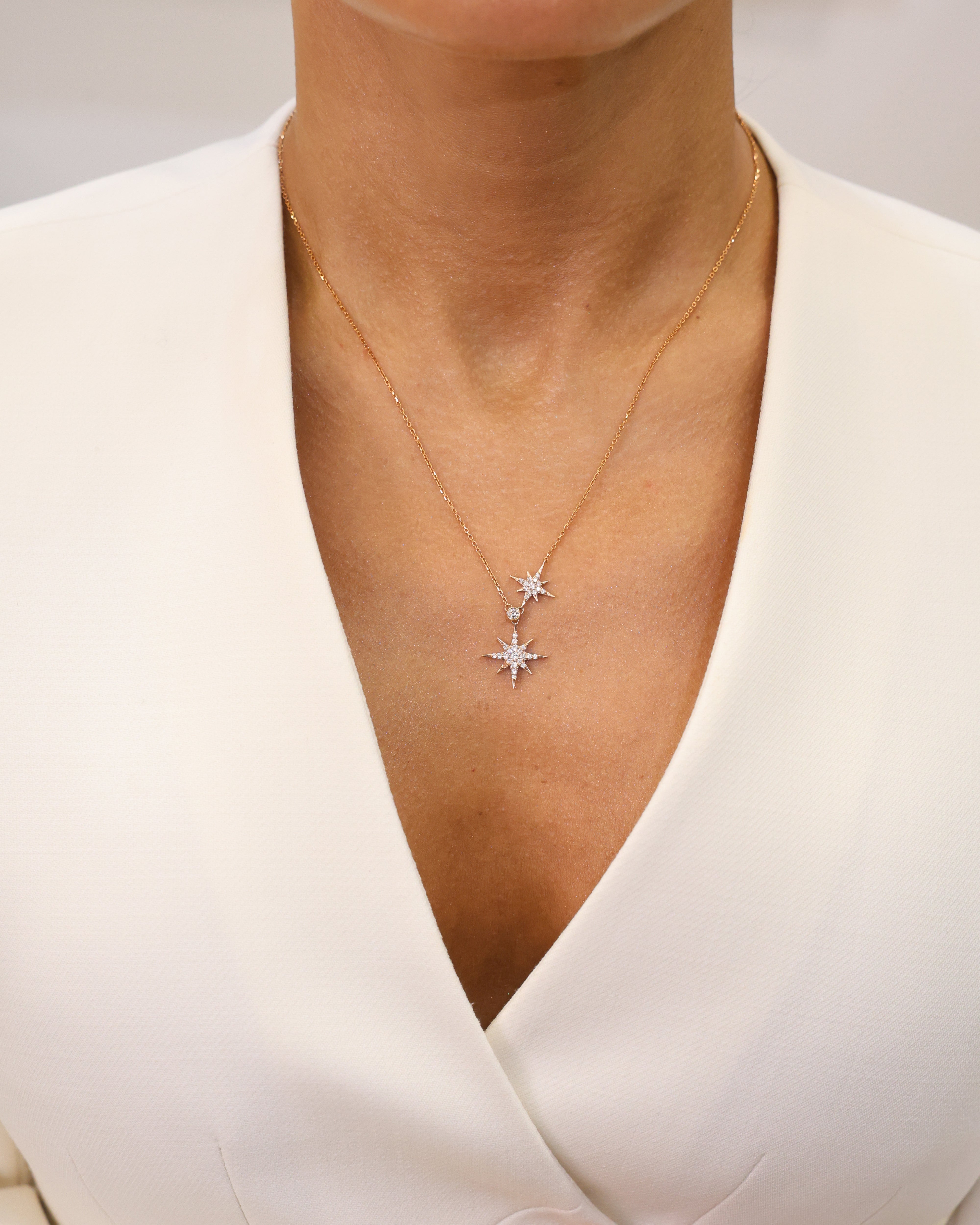 STARS NATURAL DIAMOND NECKLACE