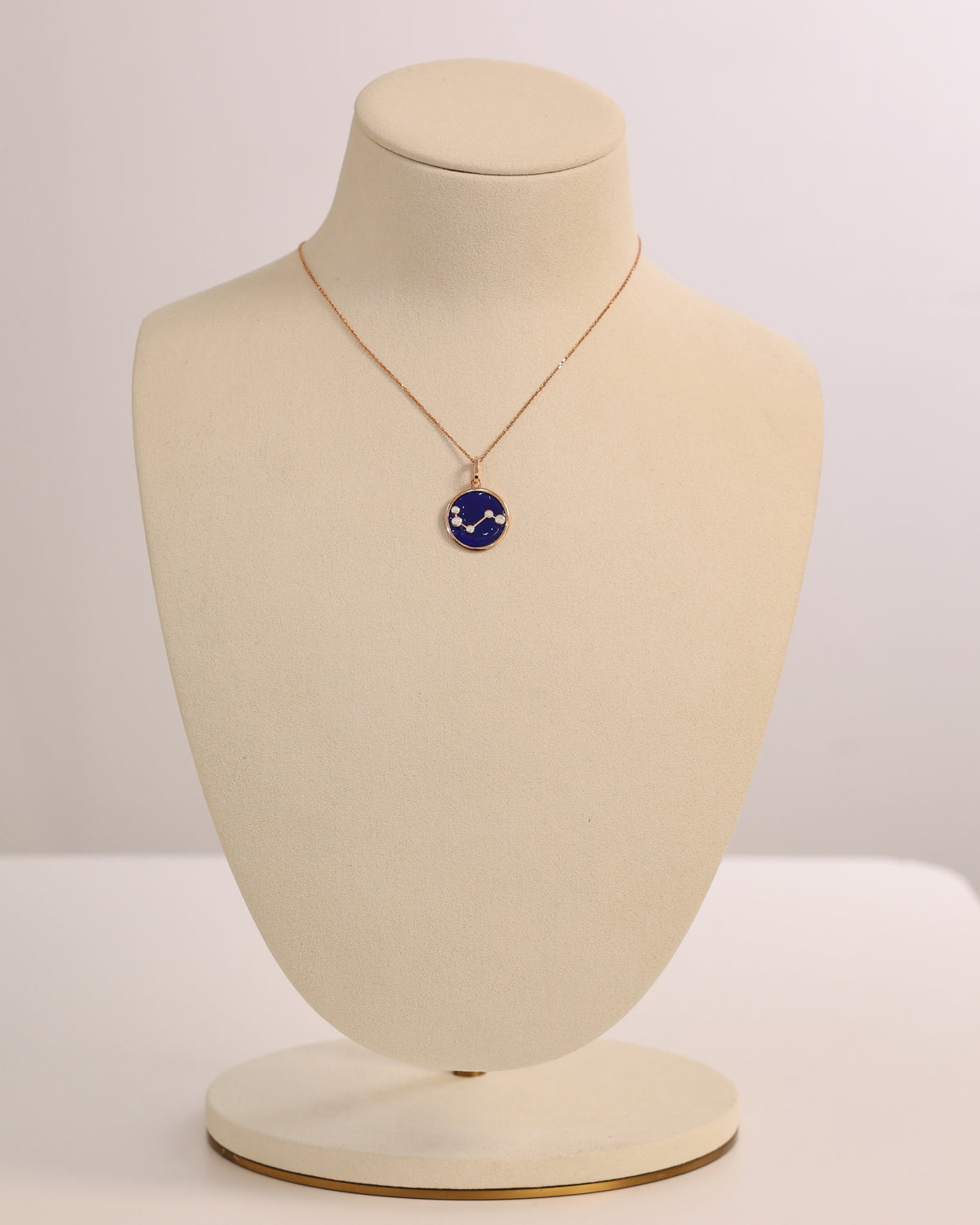 Constellation Blue Enamel Necklace in 18K Rose Gold – view 2