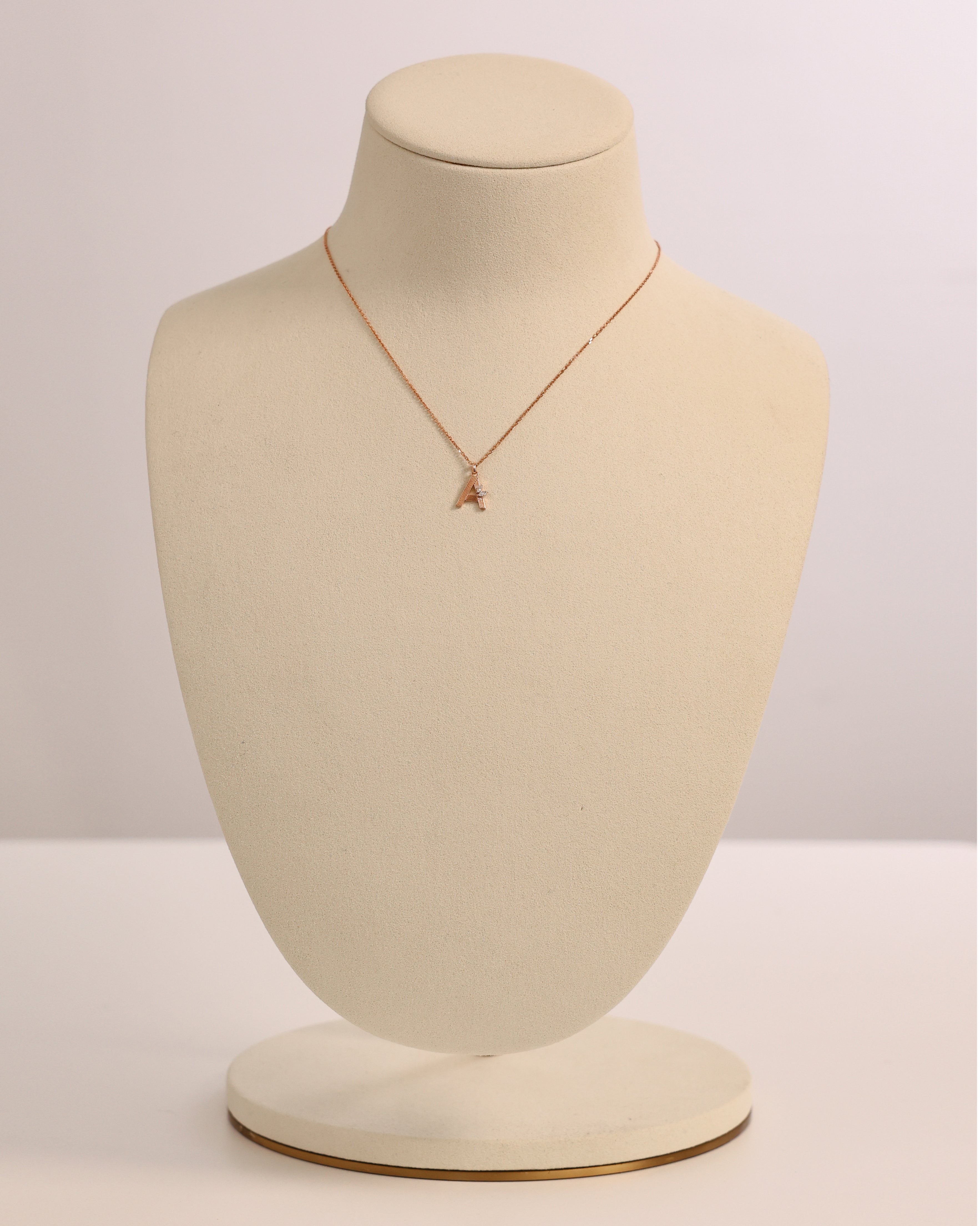 INITIAL “A” DIAMOND NECKLACE