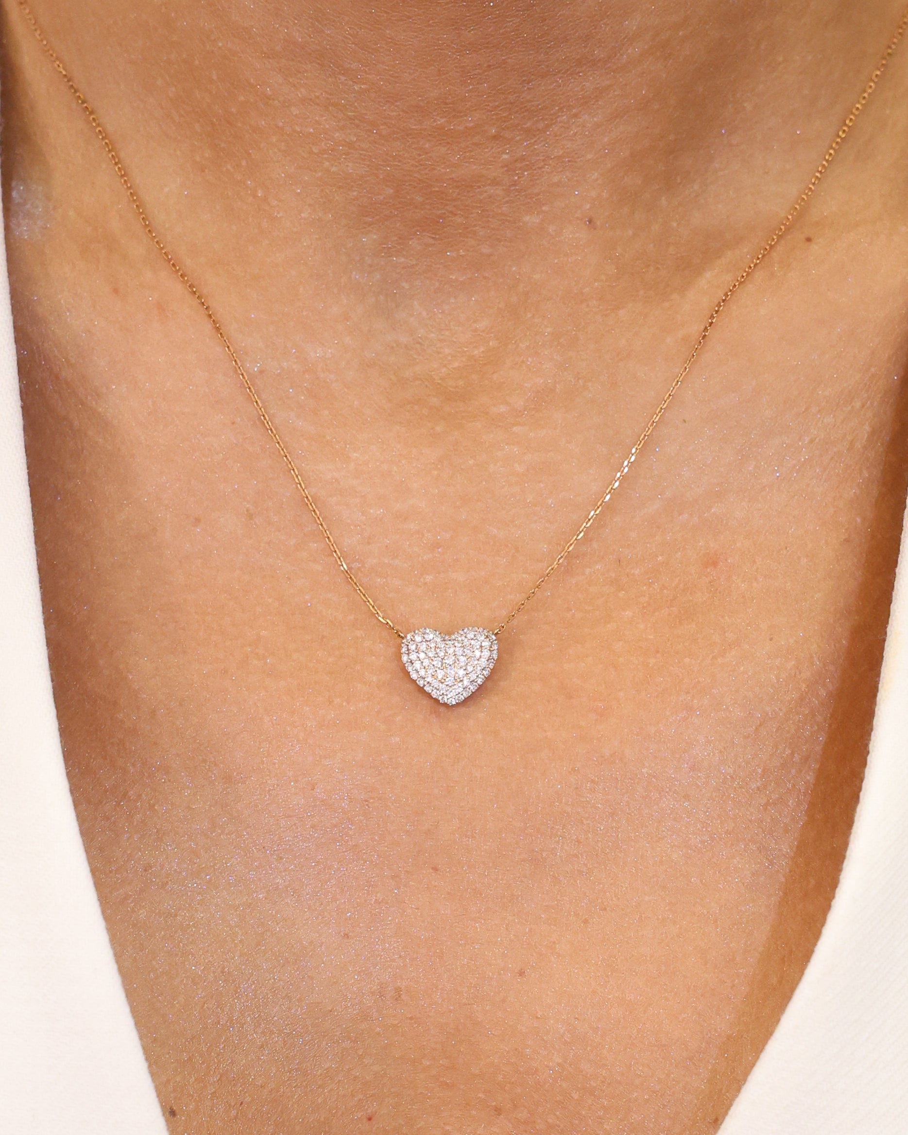 HEART NECKLACE NATURAL DIAMOND