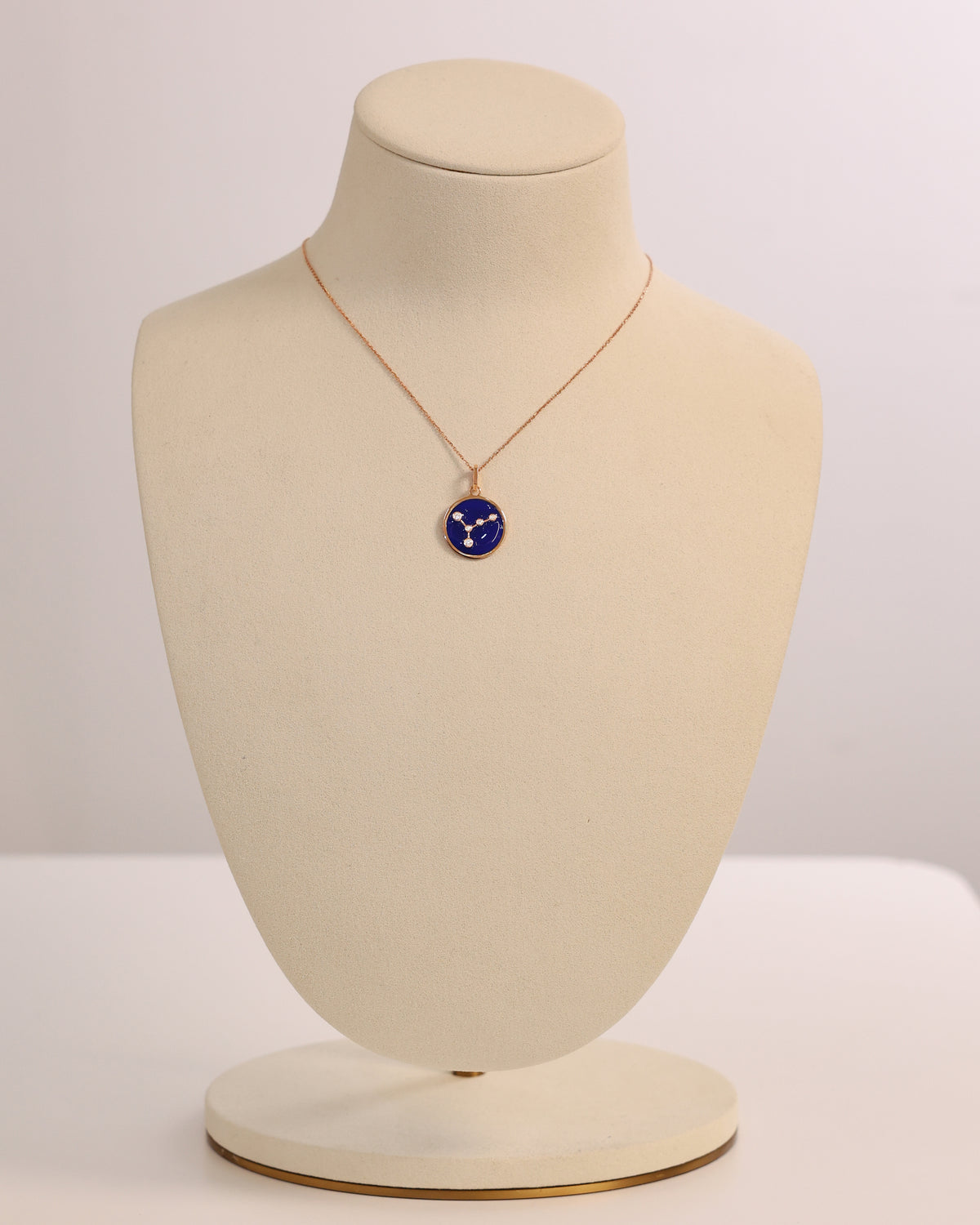 Constellation Enamel Necklace in 18K Rose Gold – view 2