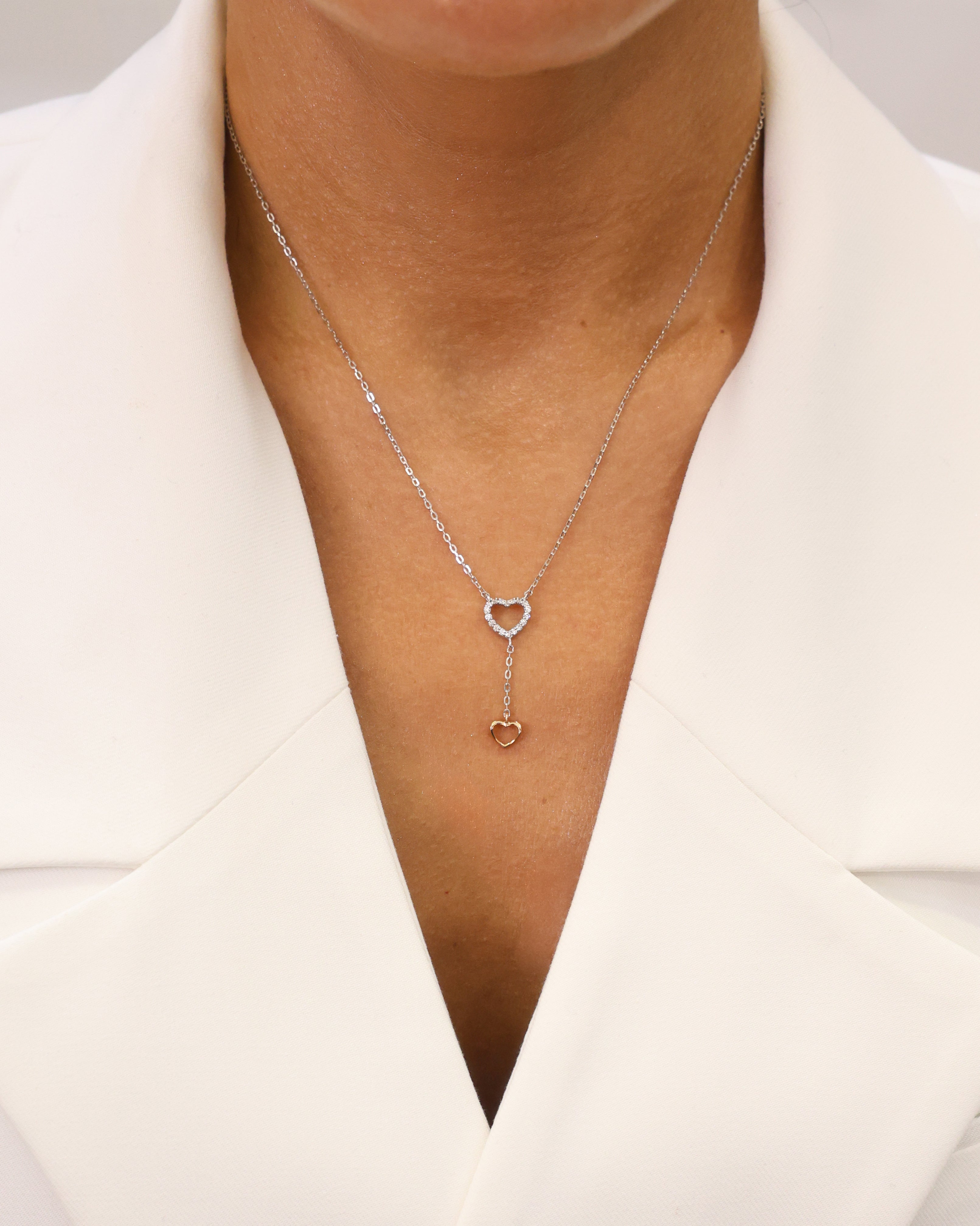 HEART NECKLACE NATURAL DIAMOND