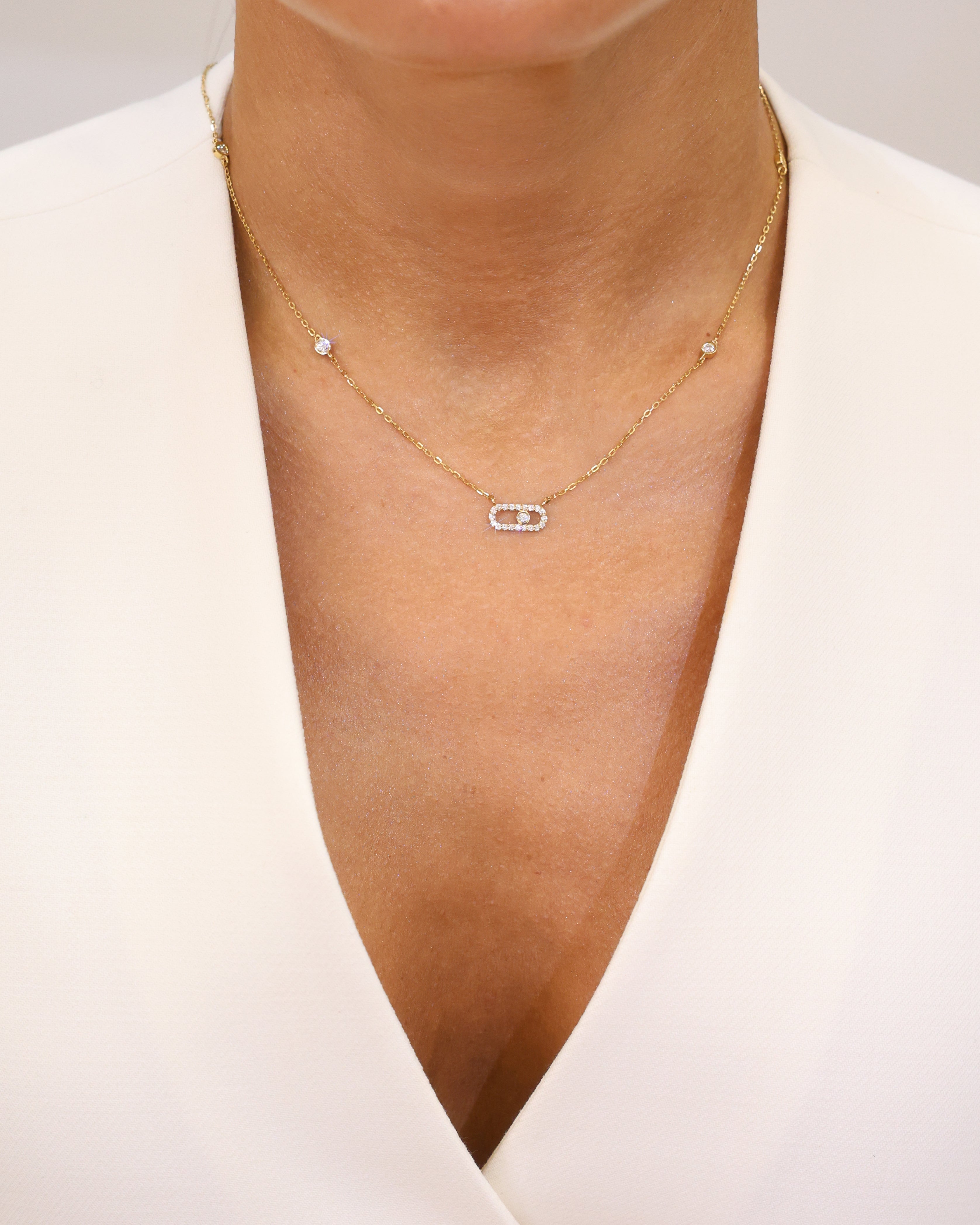 FASHION NECKLACE NATURAL DIAMOND