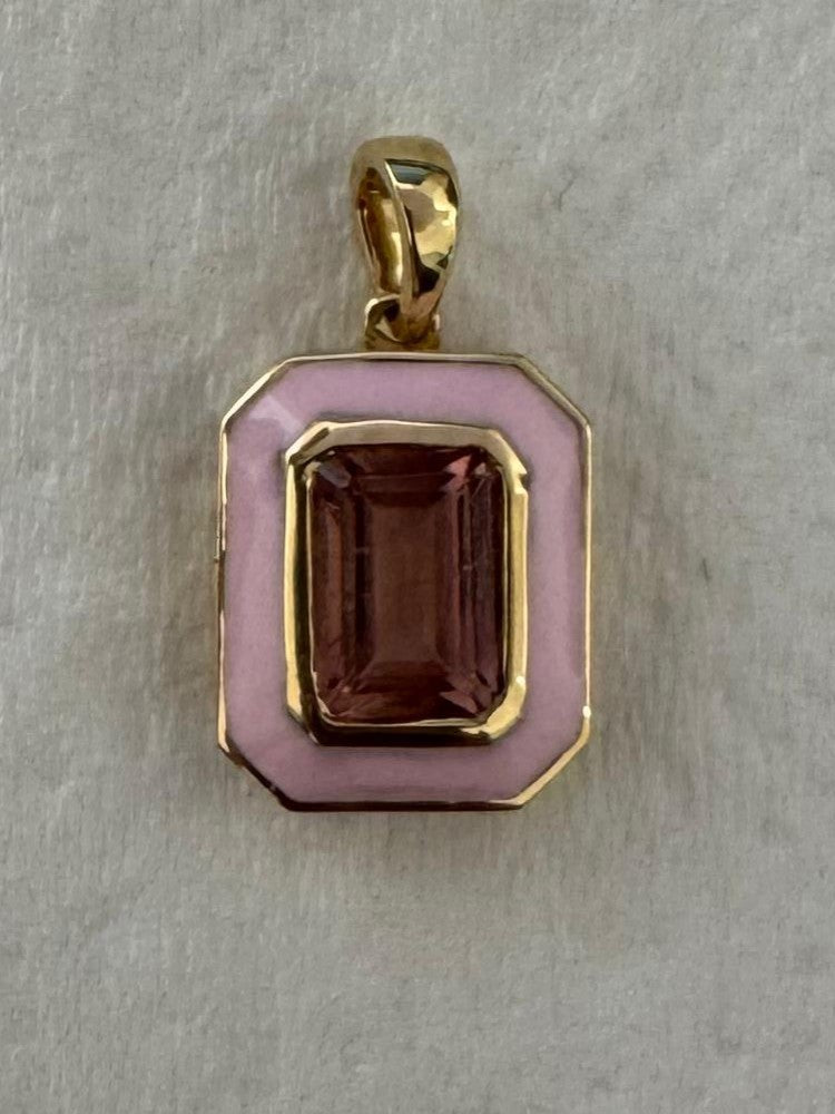 Tourmaline 18k yellow gold pendant