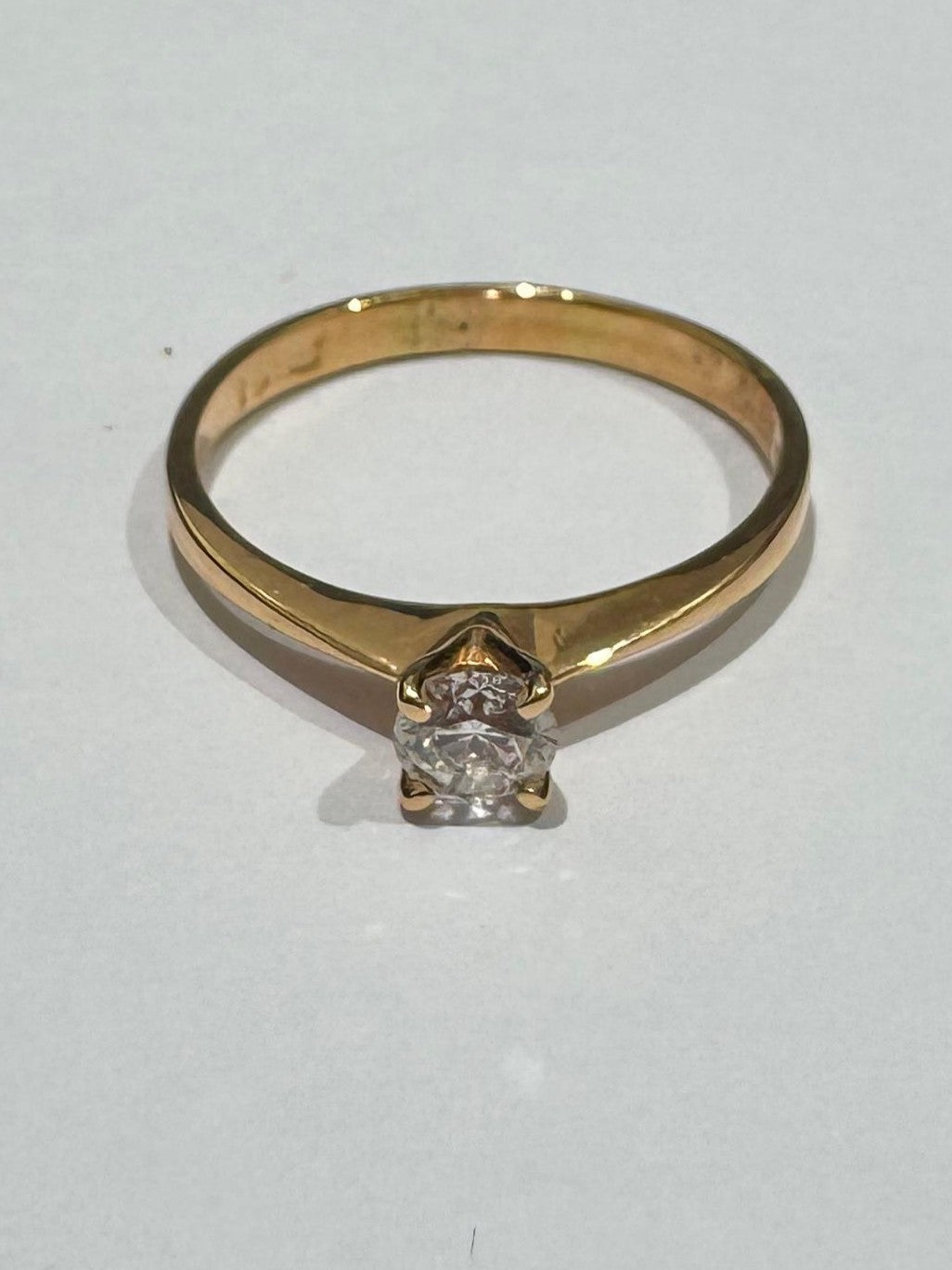 0.30 ct diamond 18k rose gold ring