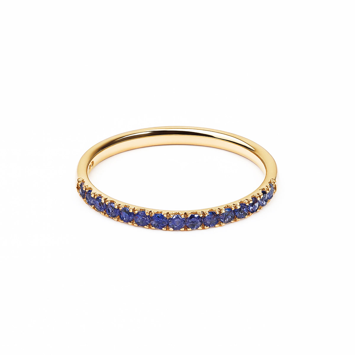 Blue Sapphire Band in 18K Rose Gold – view 2