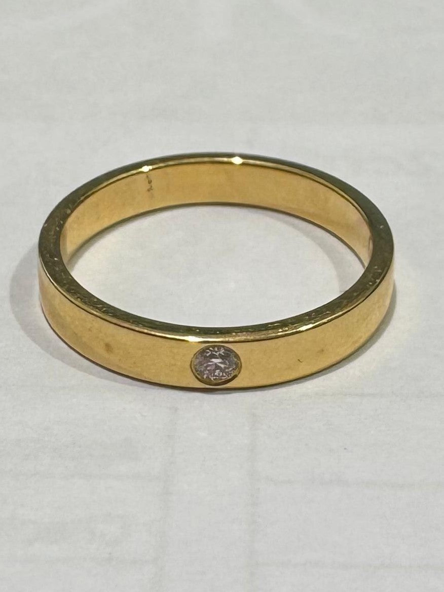 0.04 ct diamond 18k yellow gold ring