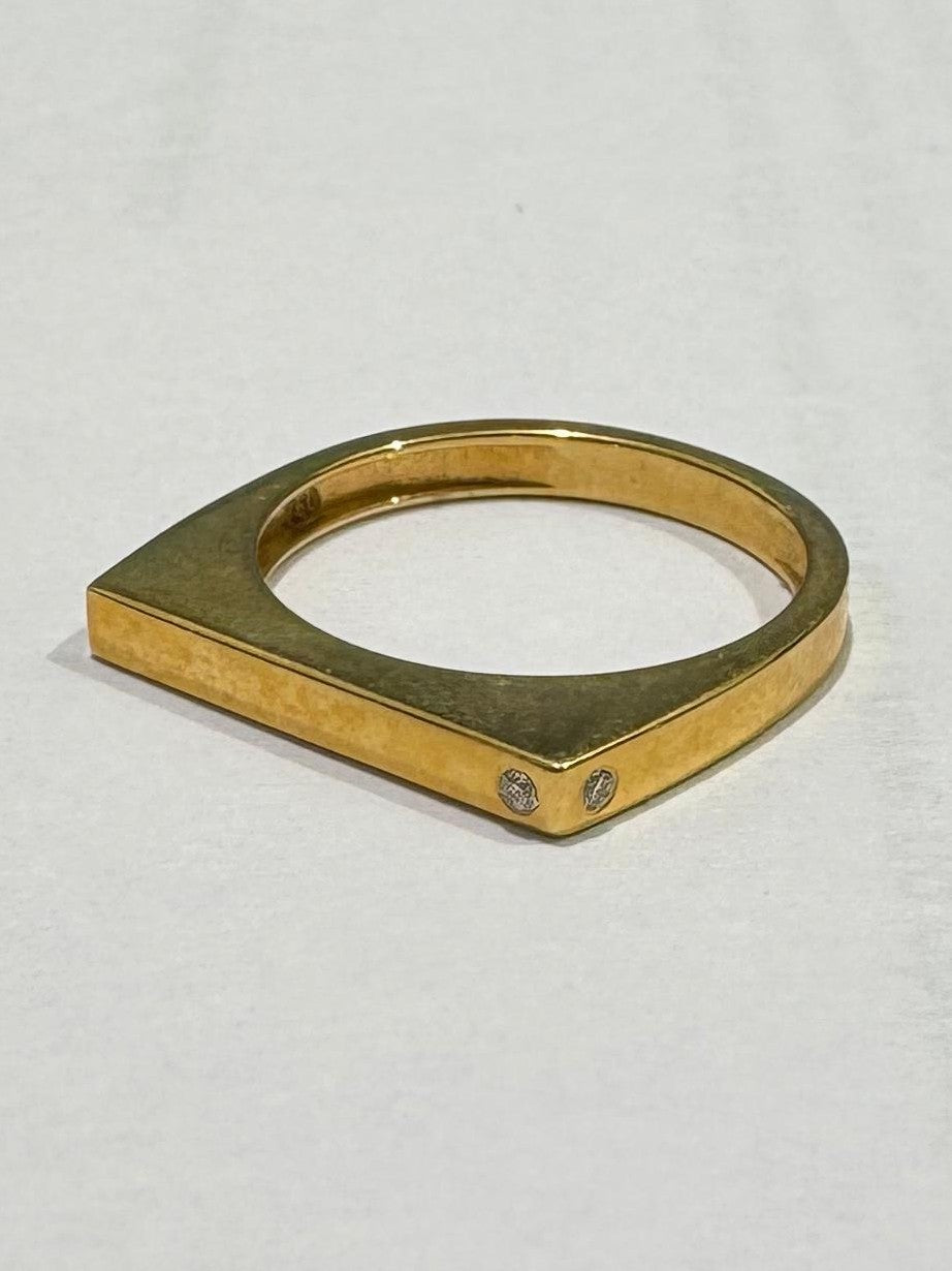 0.02 ct diamond 18k yellow gold ring