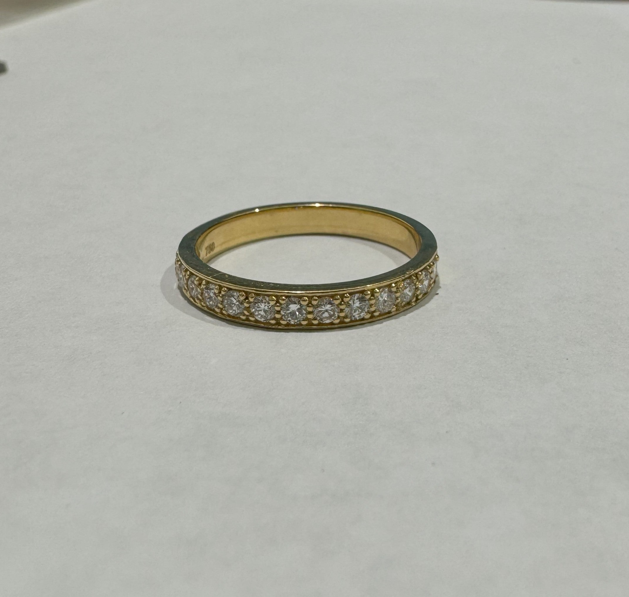 0.36 ct diamond 18k yellow gold ring