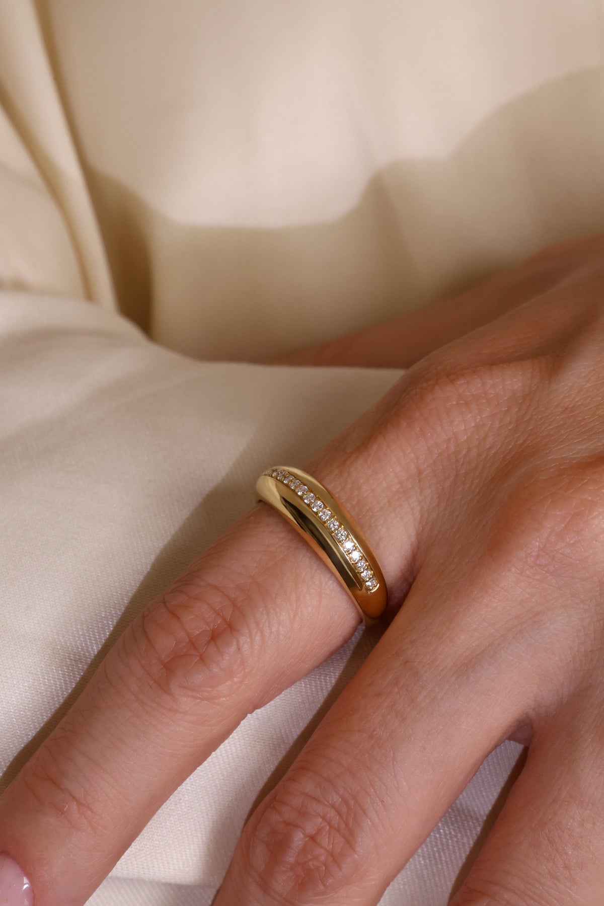 Diamond Eternity Row Dome Ring