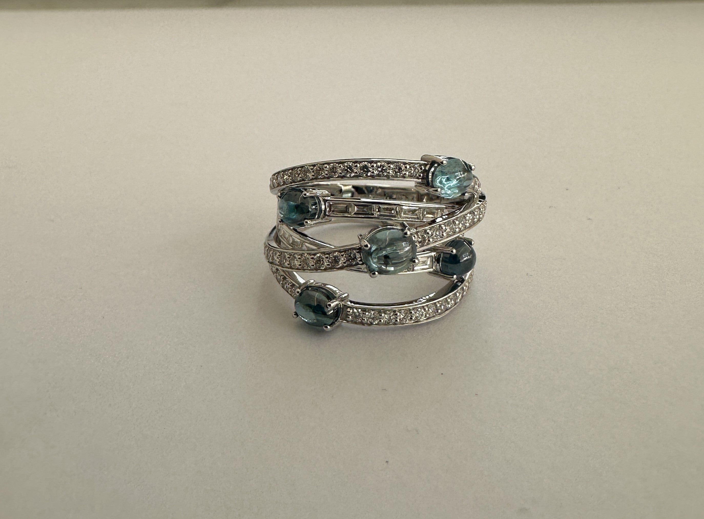 4.00 ct diamond 18k white gold ring