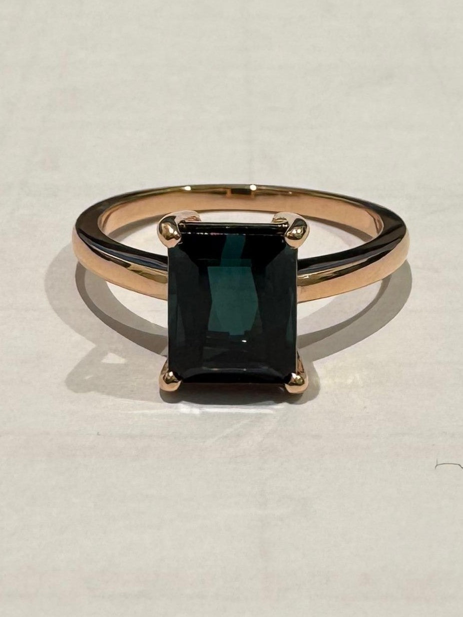 2.77 ct tourmaline 18k rose gold ring