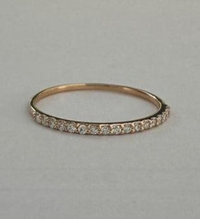 0.14 ct diamond 18k rose gold ring