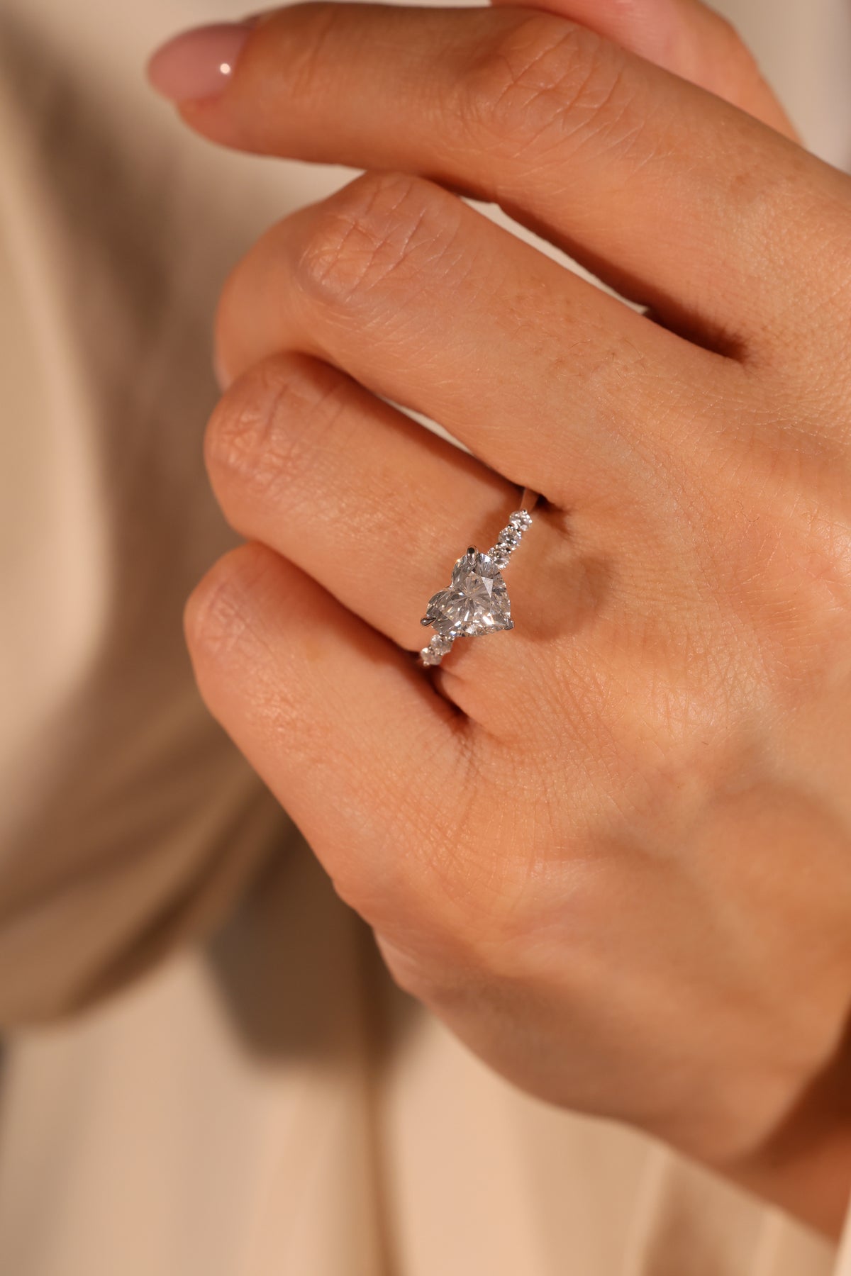 Heart Lab Diamond Ring