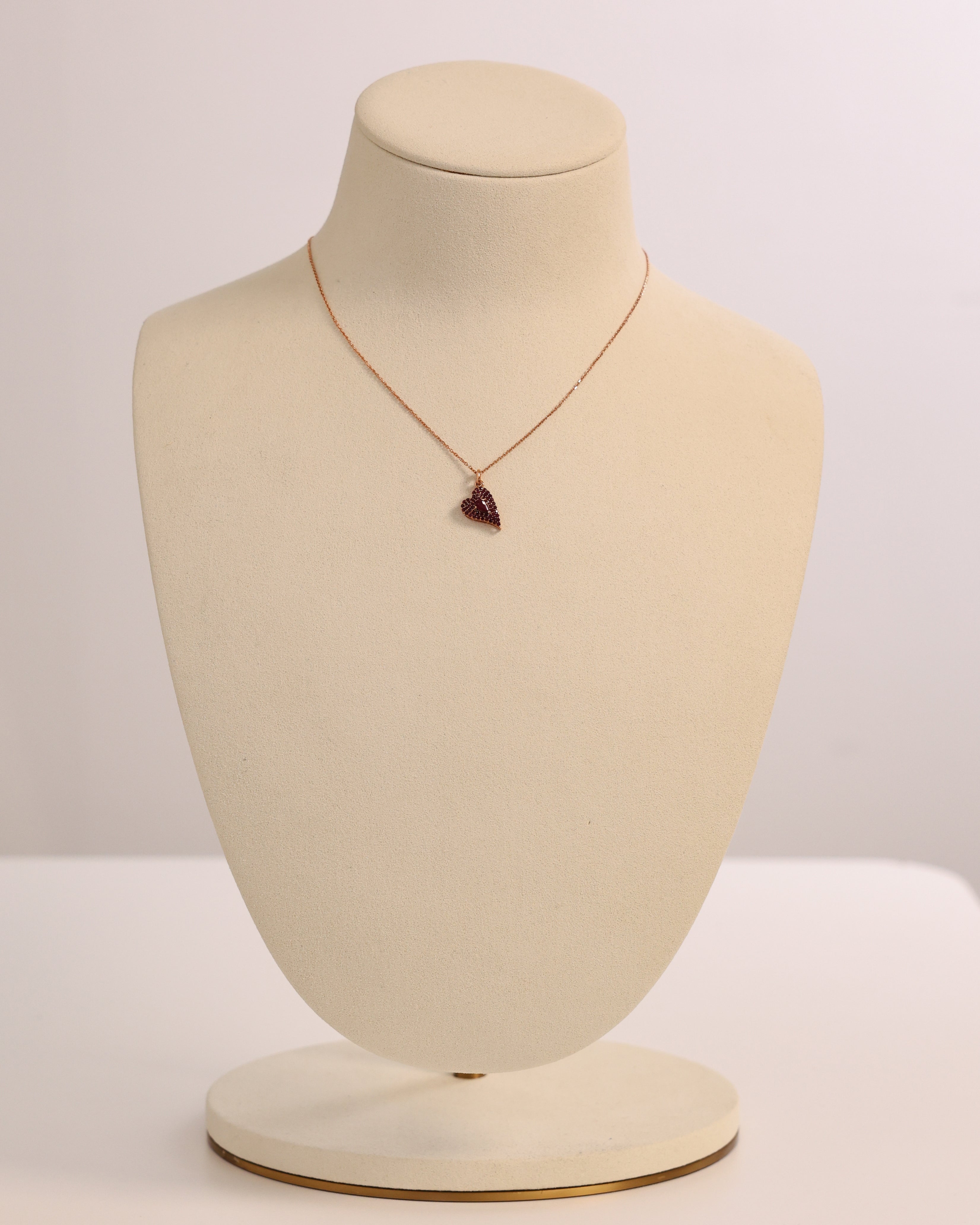 RUBY HEART NECKLACE