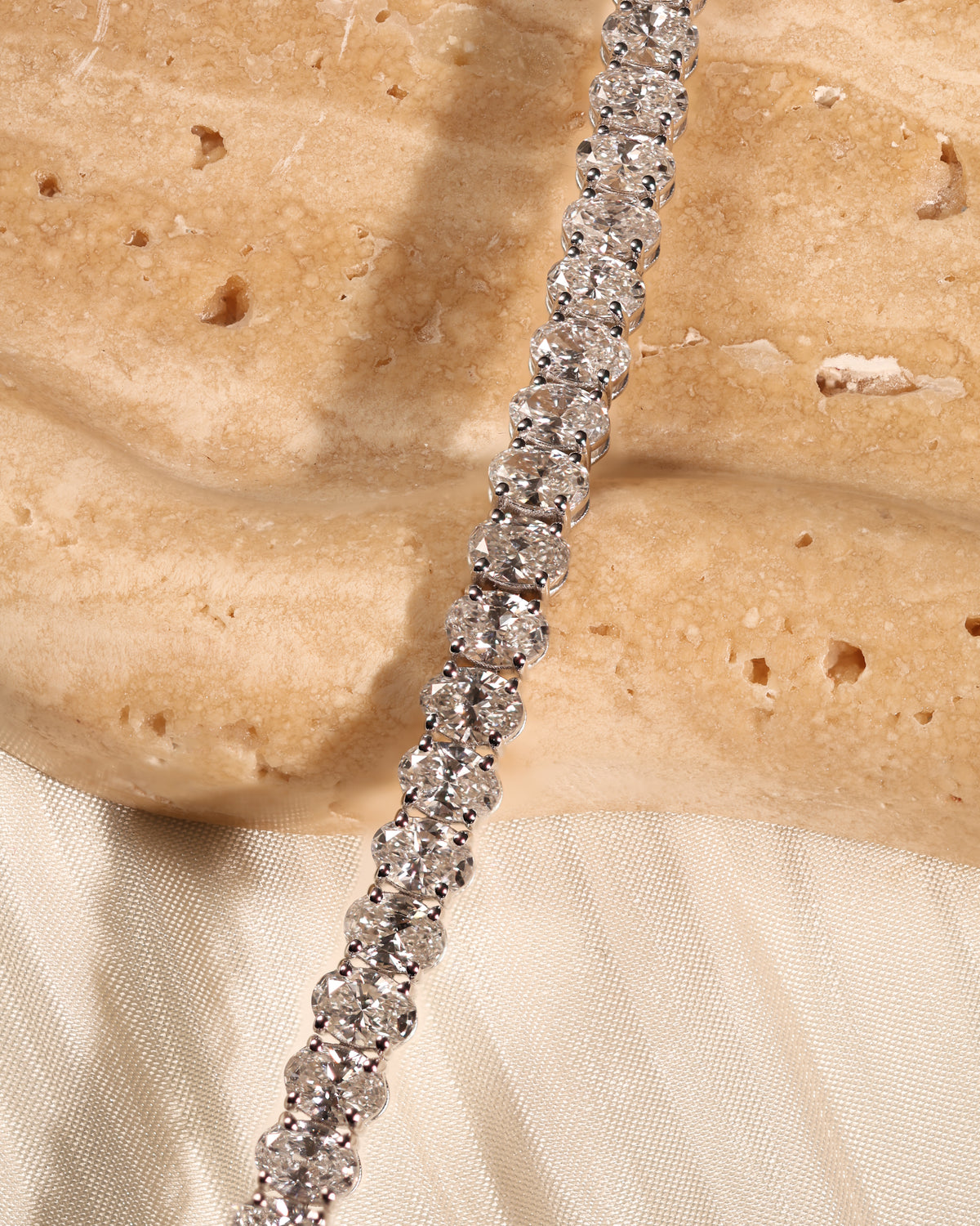 10.95 ct Oval Lab Diamond Tennis Bracelet – DBR00096
