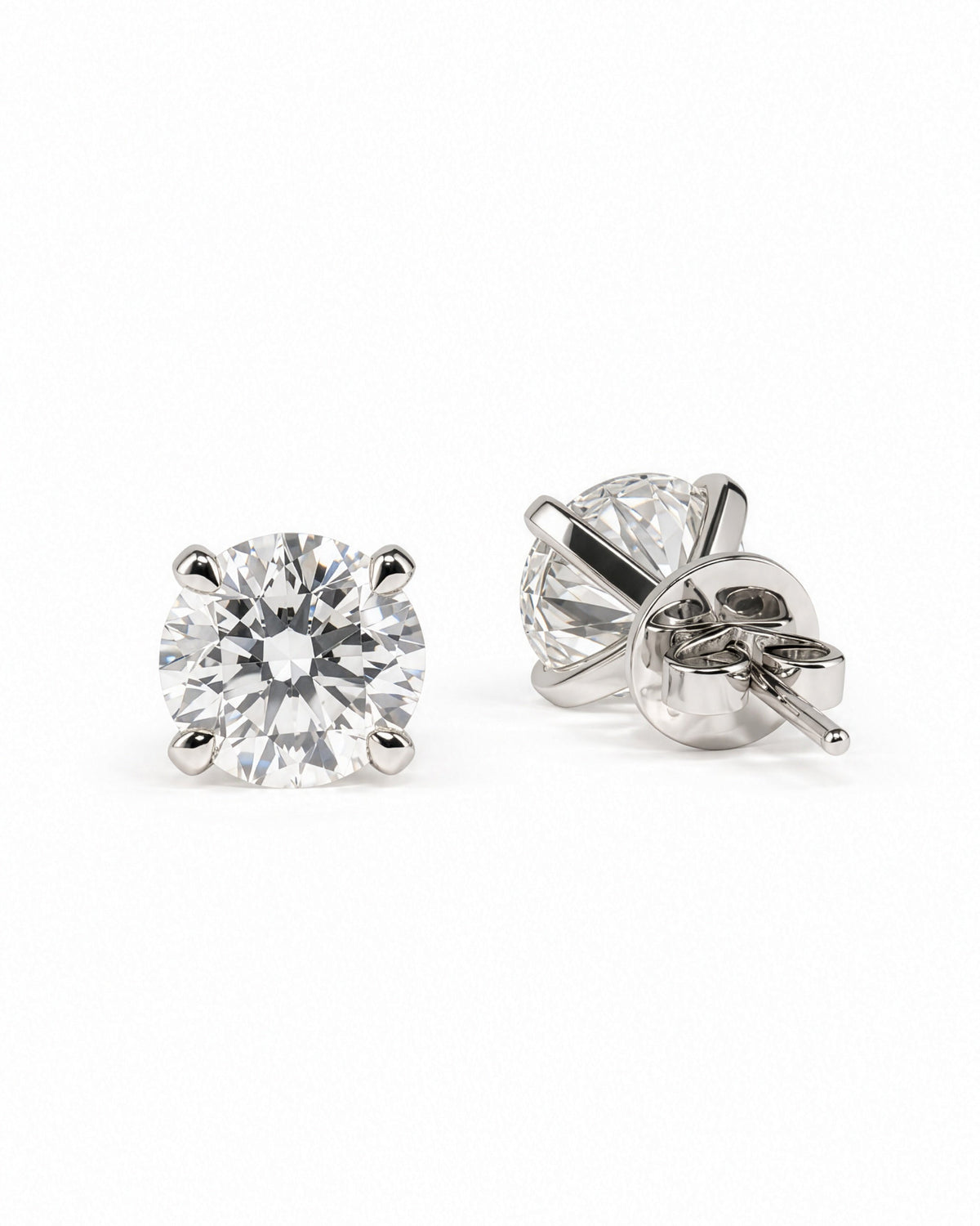 Round Lab Diamond Studs 4.00 Carat – DER00308