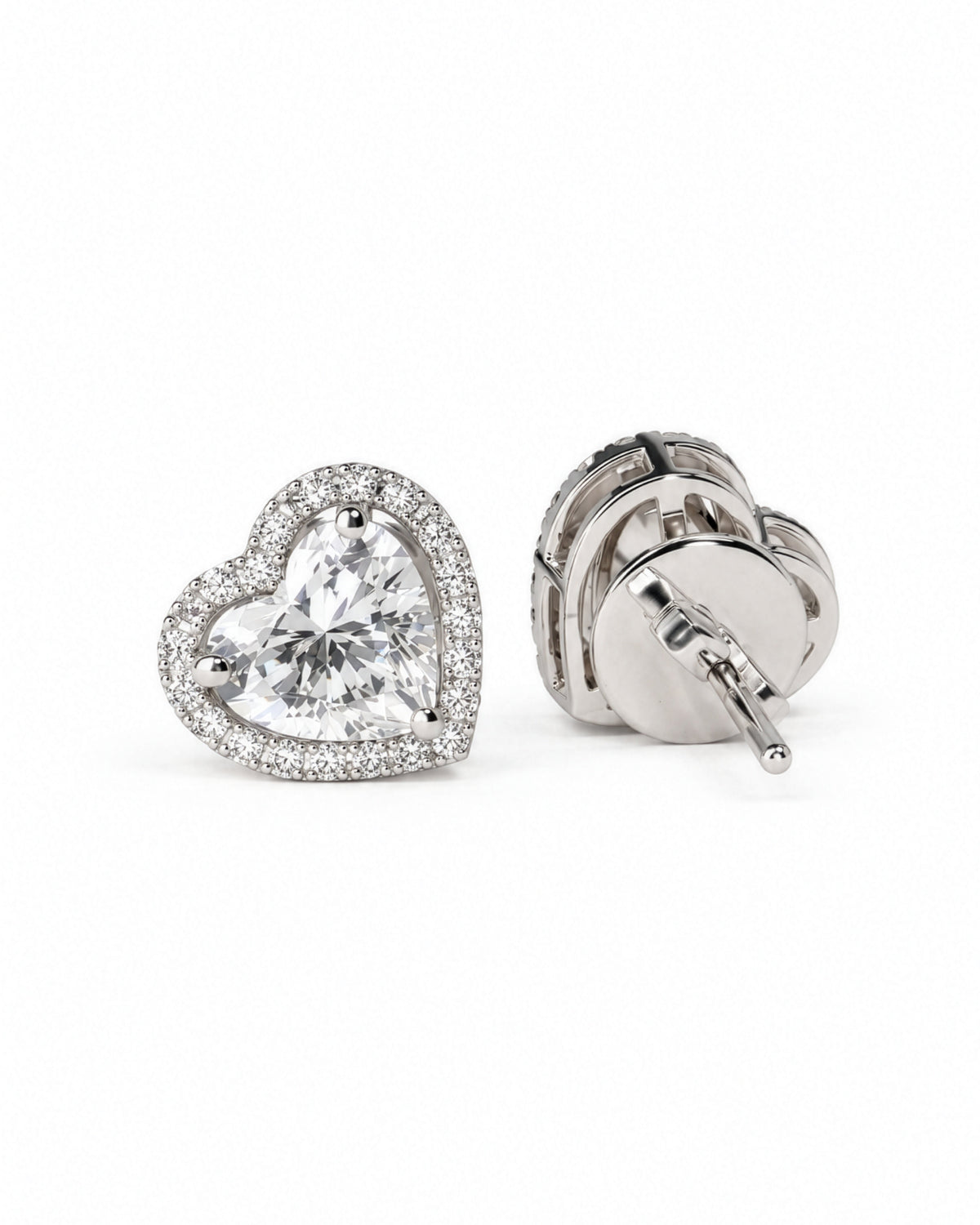 Heart Lab Diamond Studs 2.44 Carat – DER00318