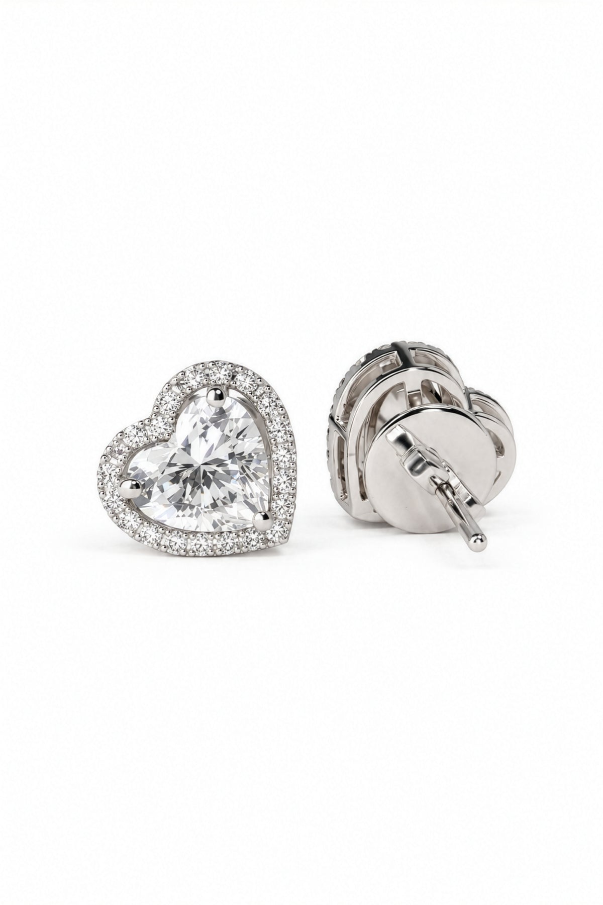 Heart Lab Diamond Studs 2.44 Carat – DER00318