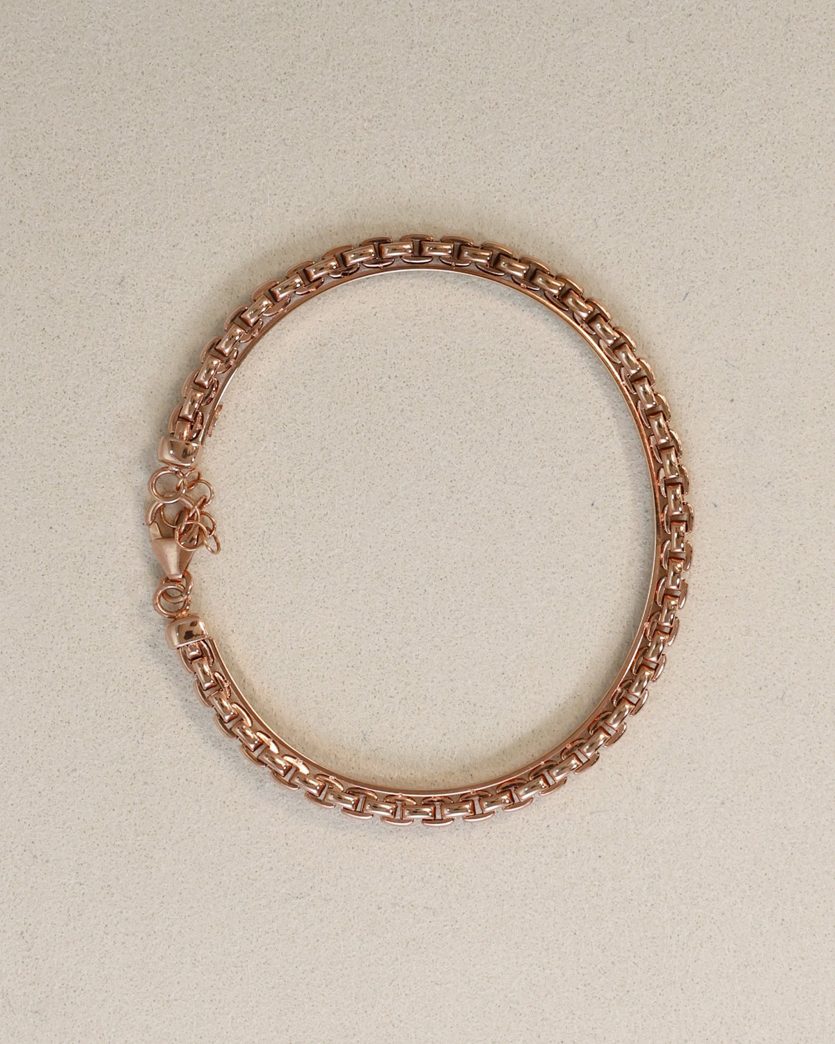 Box Chain Bracelet in 18K Rose Gold