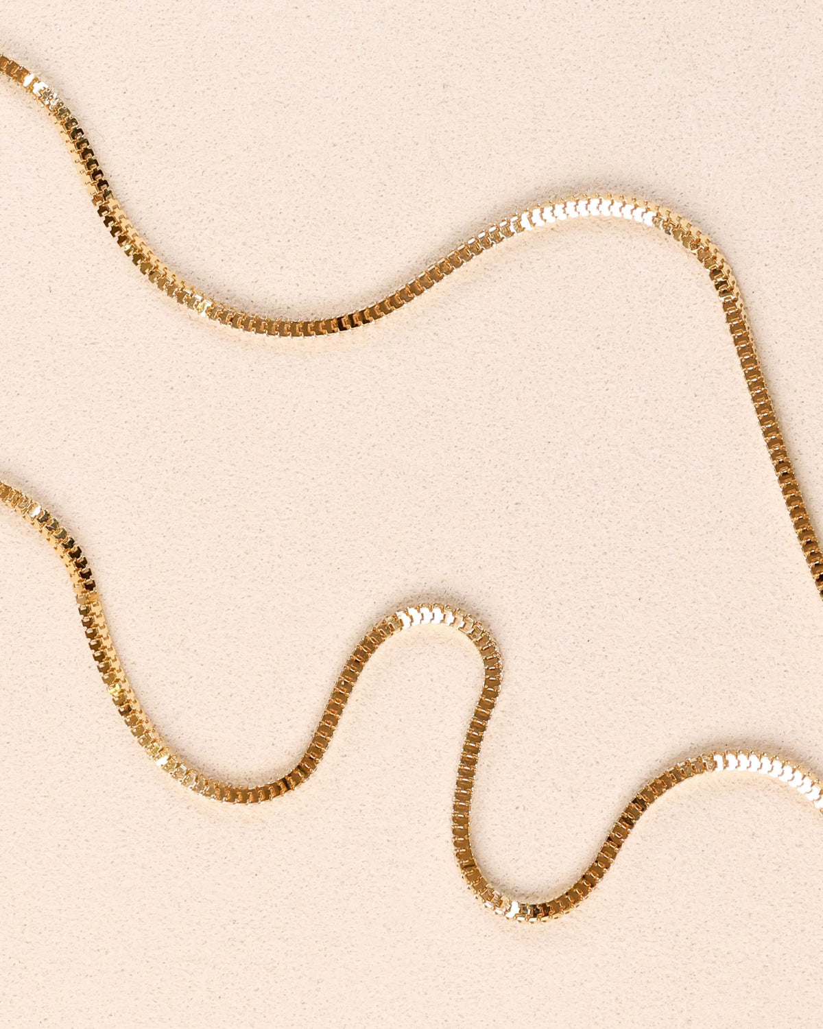 Gold Box Chain Necklace