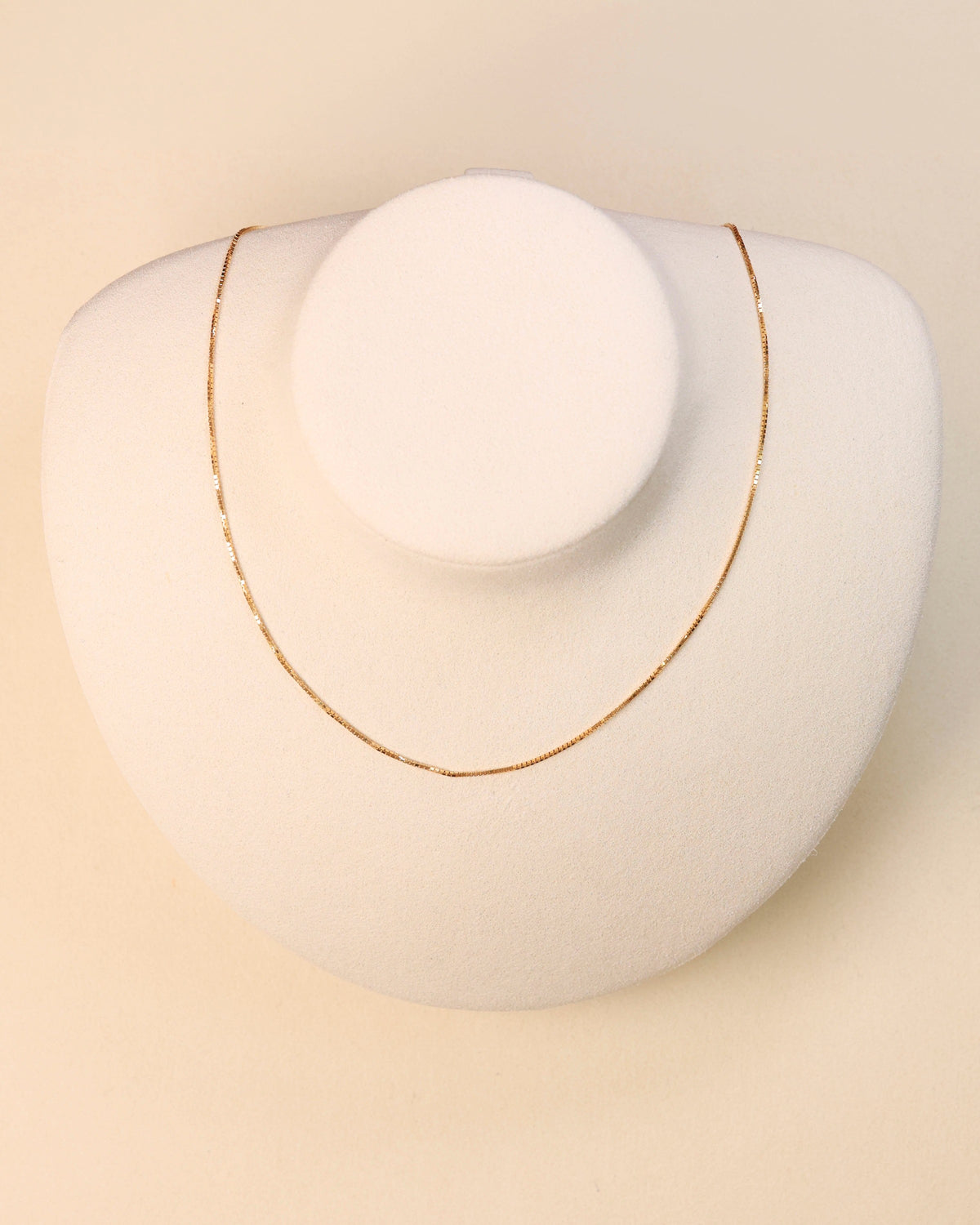 Gold Box Chain Necklace