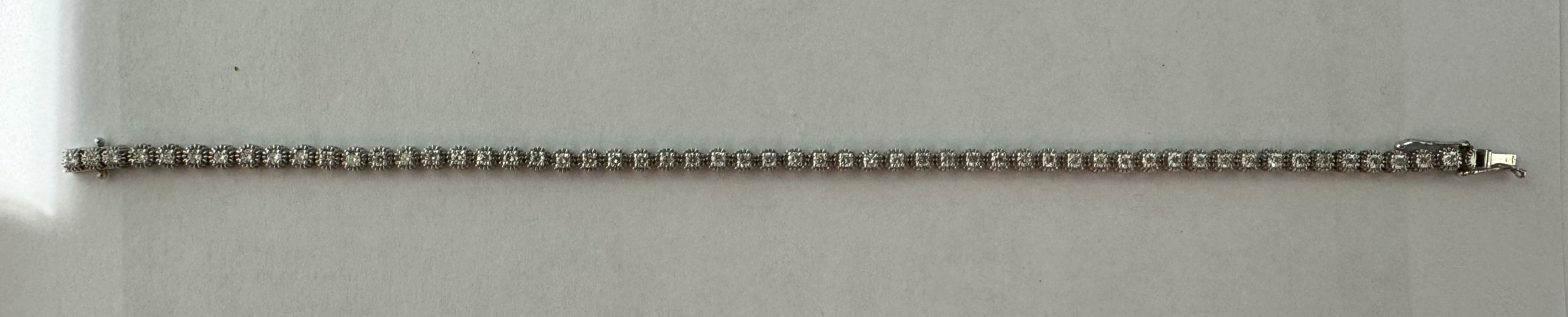 1.44 ct Diamond Bracelet in 18K White Gold