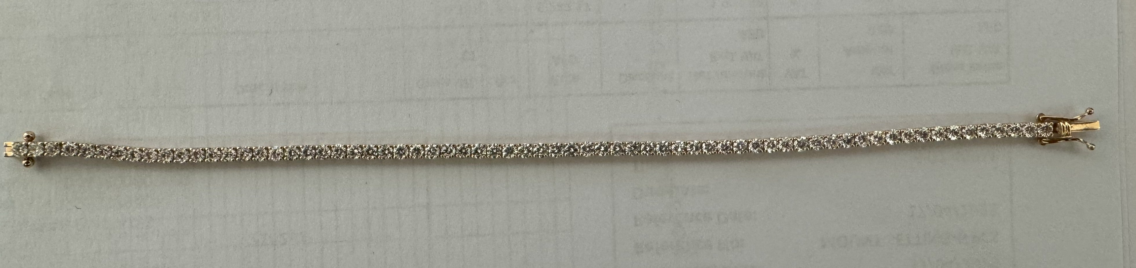 4.38 ct Diamond Tennis Bracelet in 18K Rose Gold