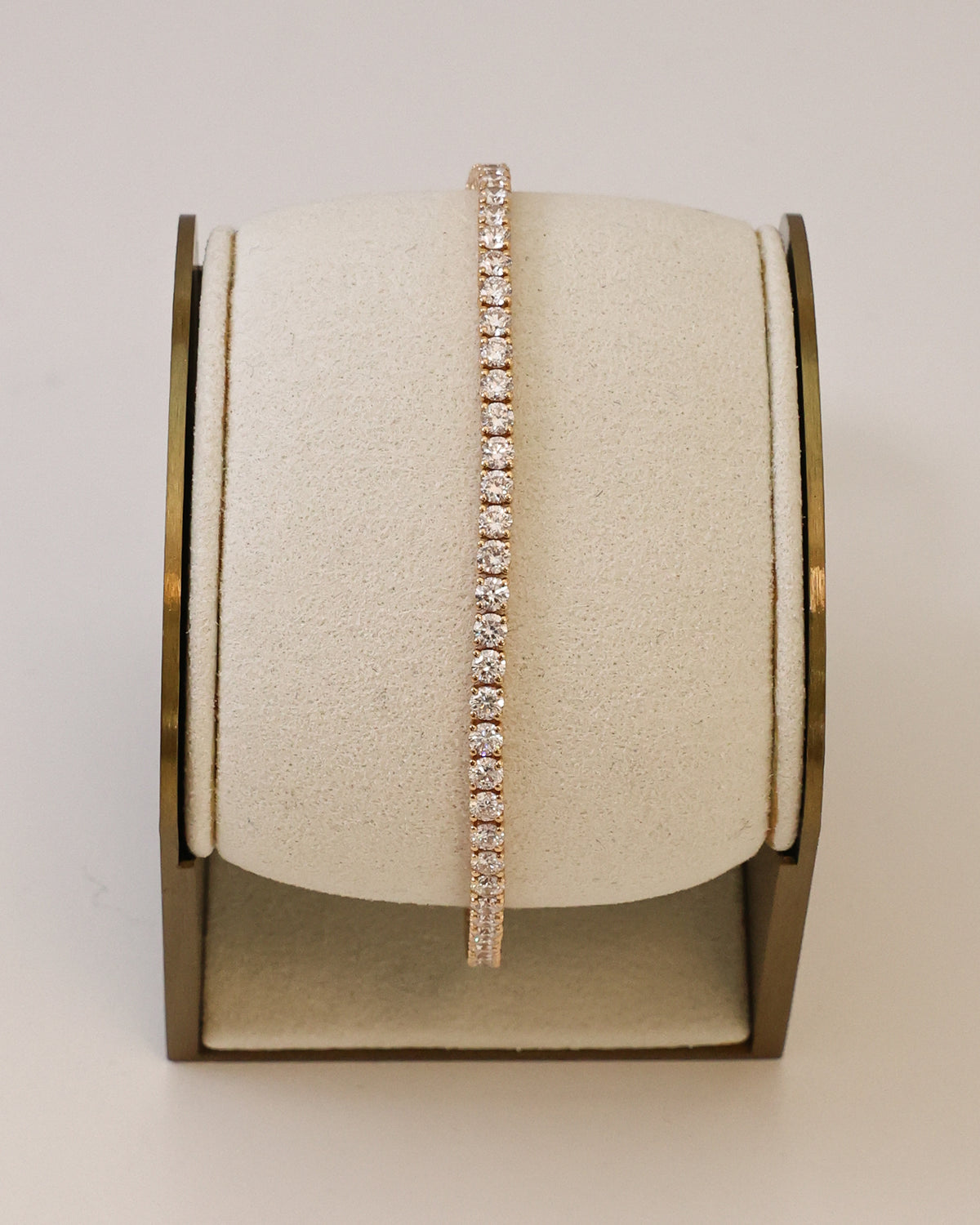 Natural Diamond Tennis Bracelet – 4.38 ct in 18K Rose Gold