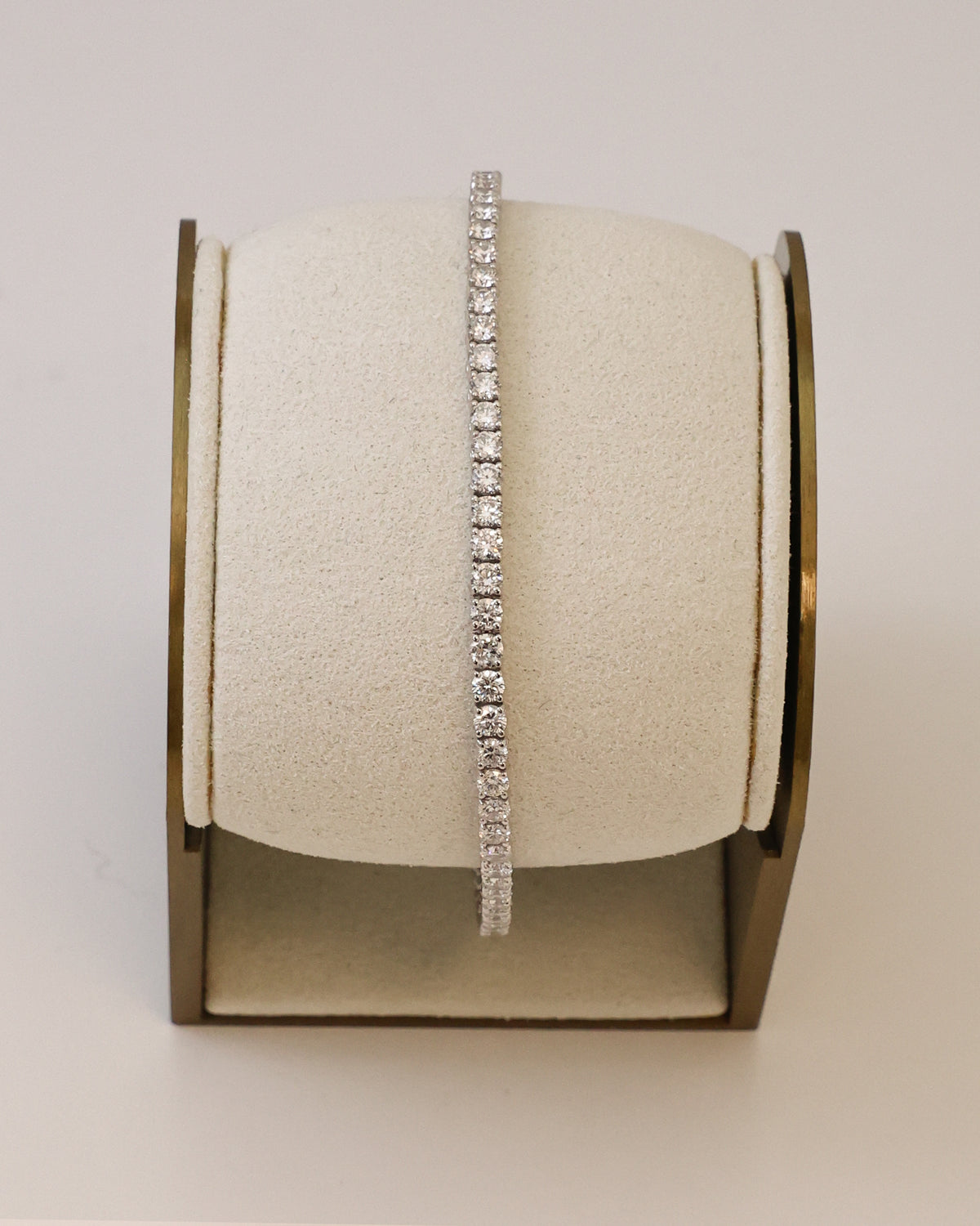 Natural Diamond Tennis Bracelet – 3.93 ct in 18K White Gold