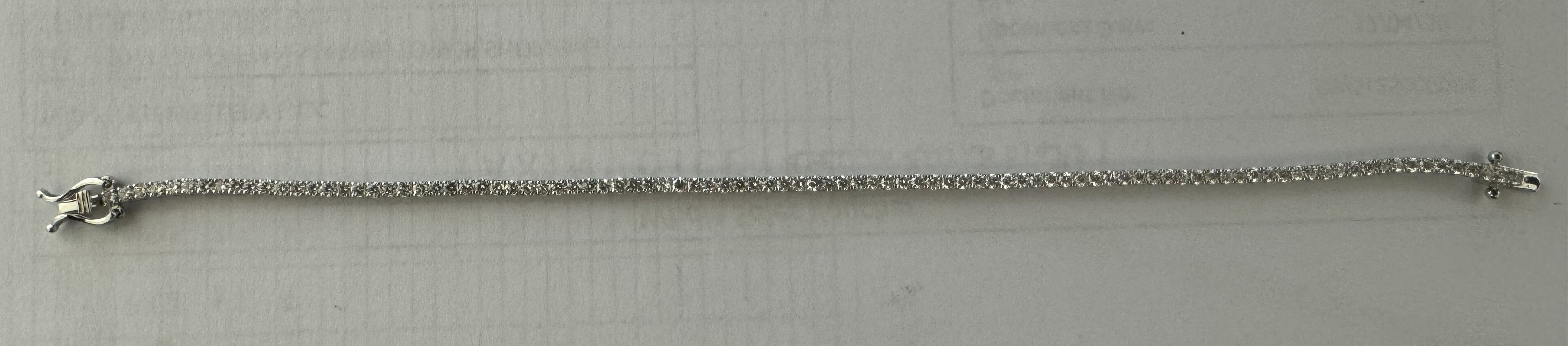 2.40 ct Diamond Tennis Bracelet in 18K White Gold