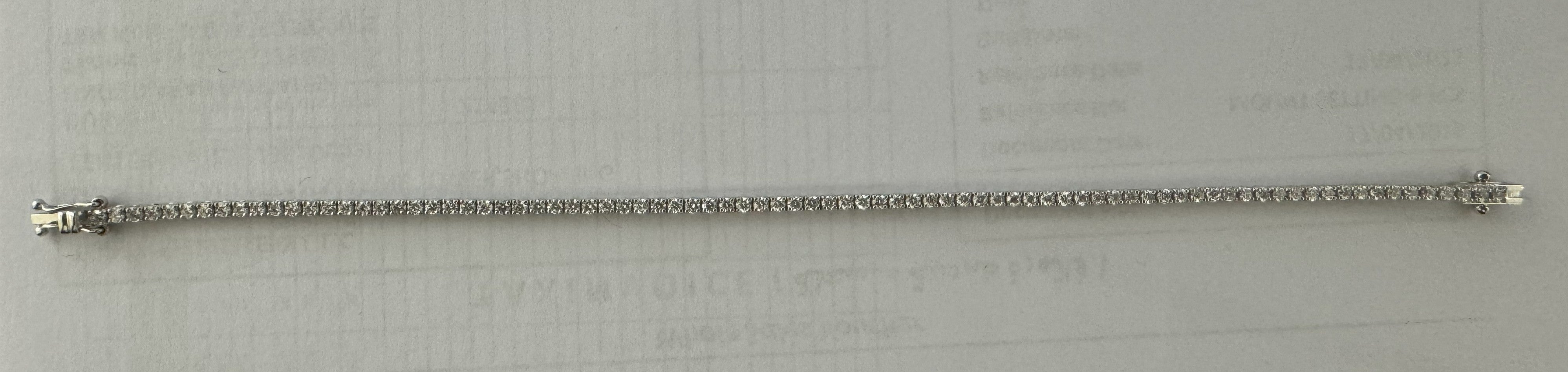 2.11 ct Diamond Tennis Bracelet in 18K White Gold