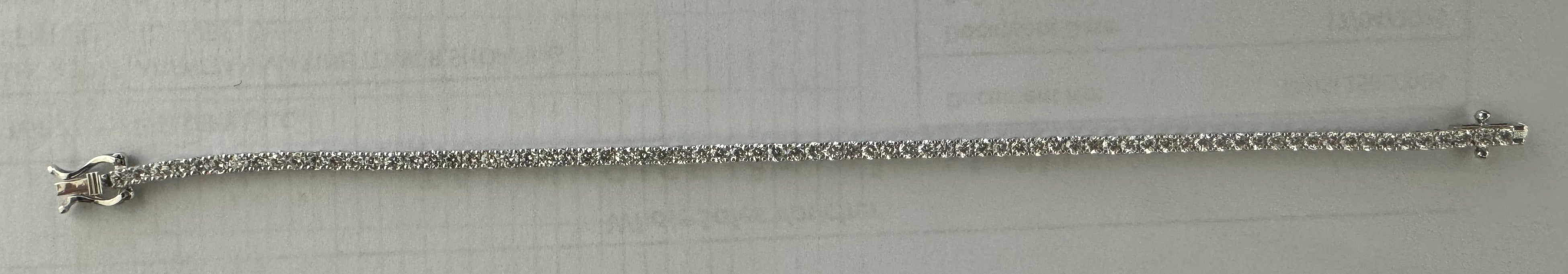 3.36 ct Diamond Tennis Bracelet in 18K White Gold