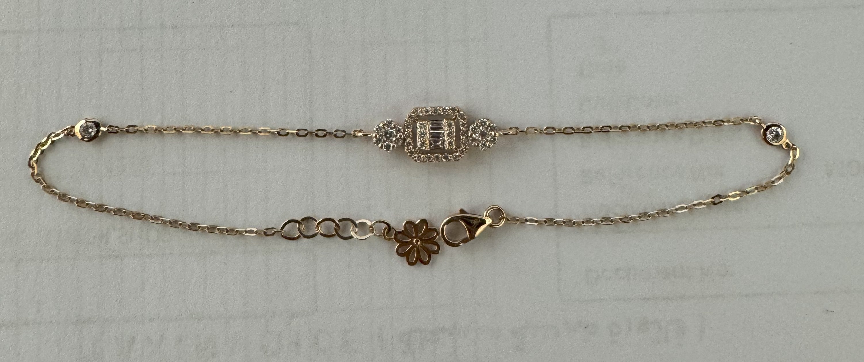 0.45 ct Diamond Chain Bracelet in 18K Rose Gold