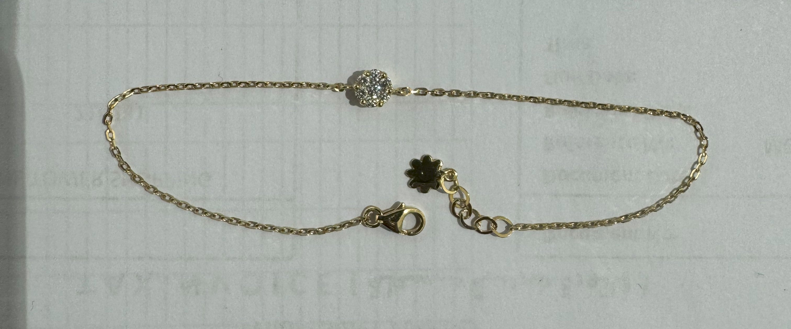 0.17 ct Diamond Chain Bracelet in 18K Yellow Gold