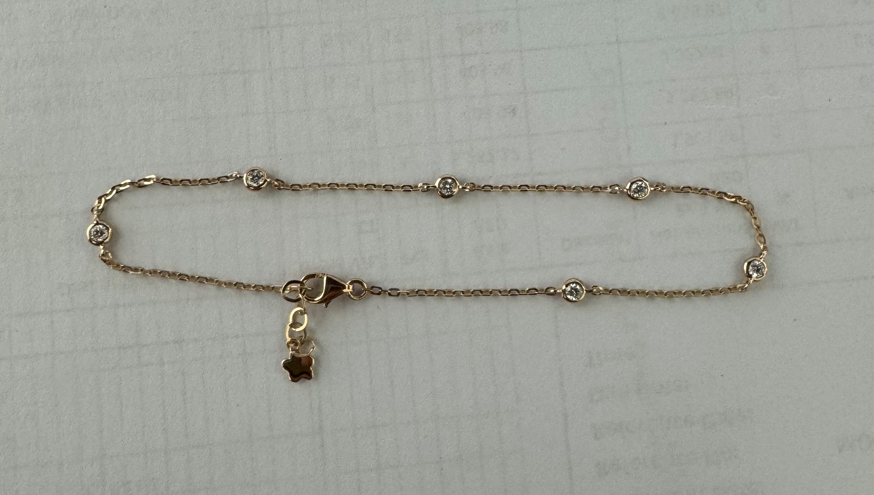 0.24 ct Diamond Chain Bracelet in 18K Rose Gold