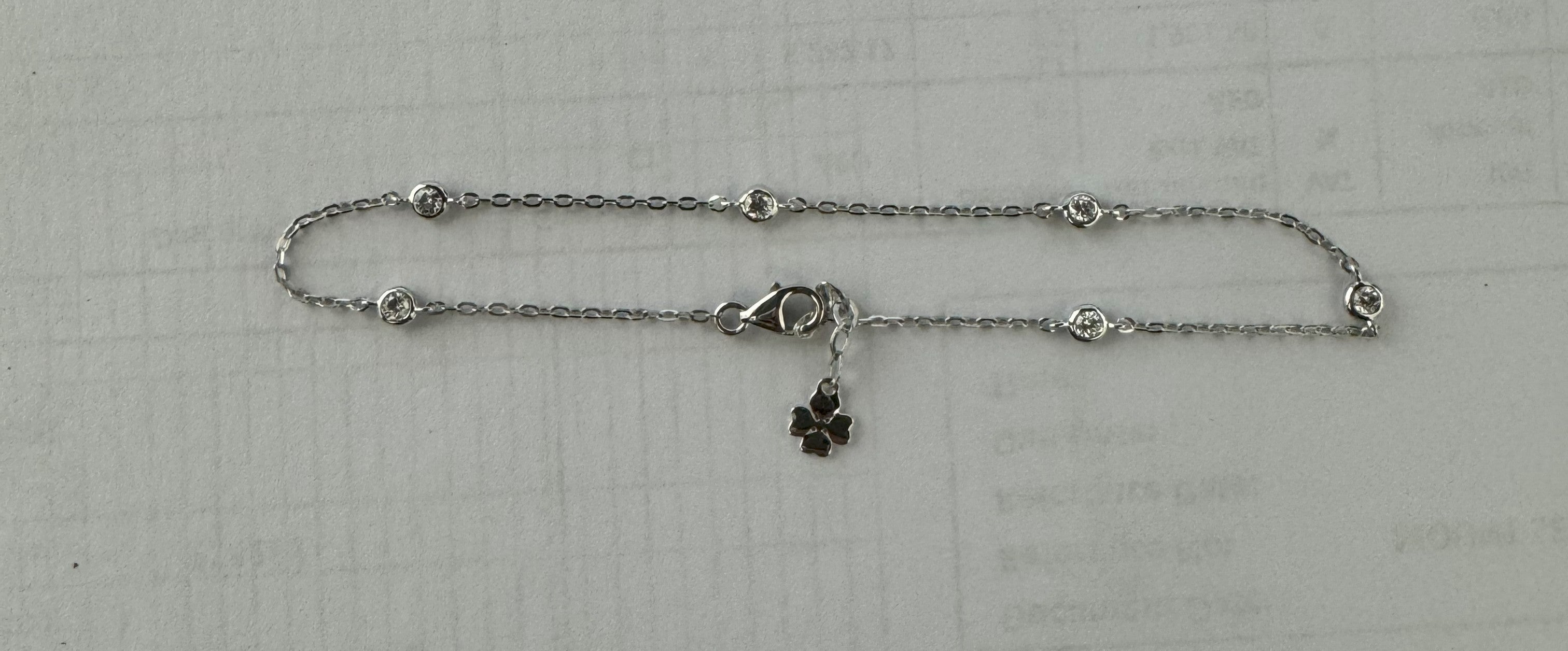 0.24 ct Diamond Chain Bracelet in 18K White Gold